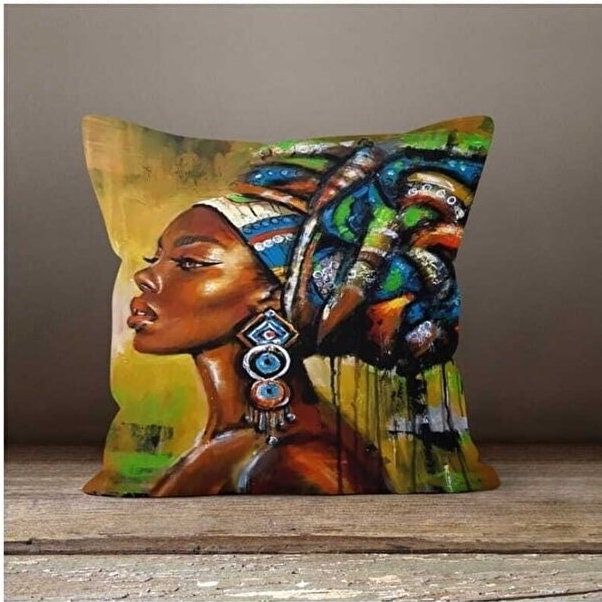 Abstract Strength Cushion Cover, Striking Tribal Design