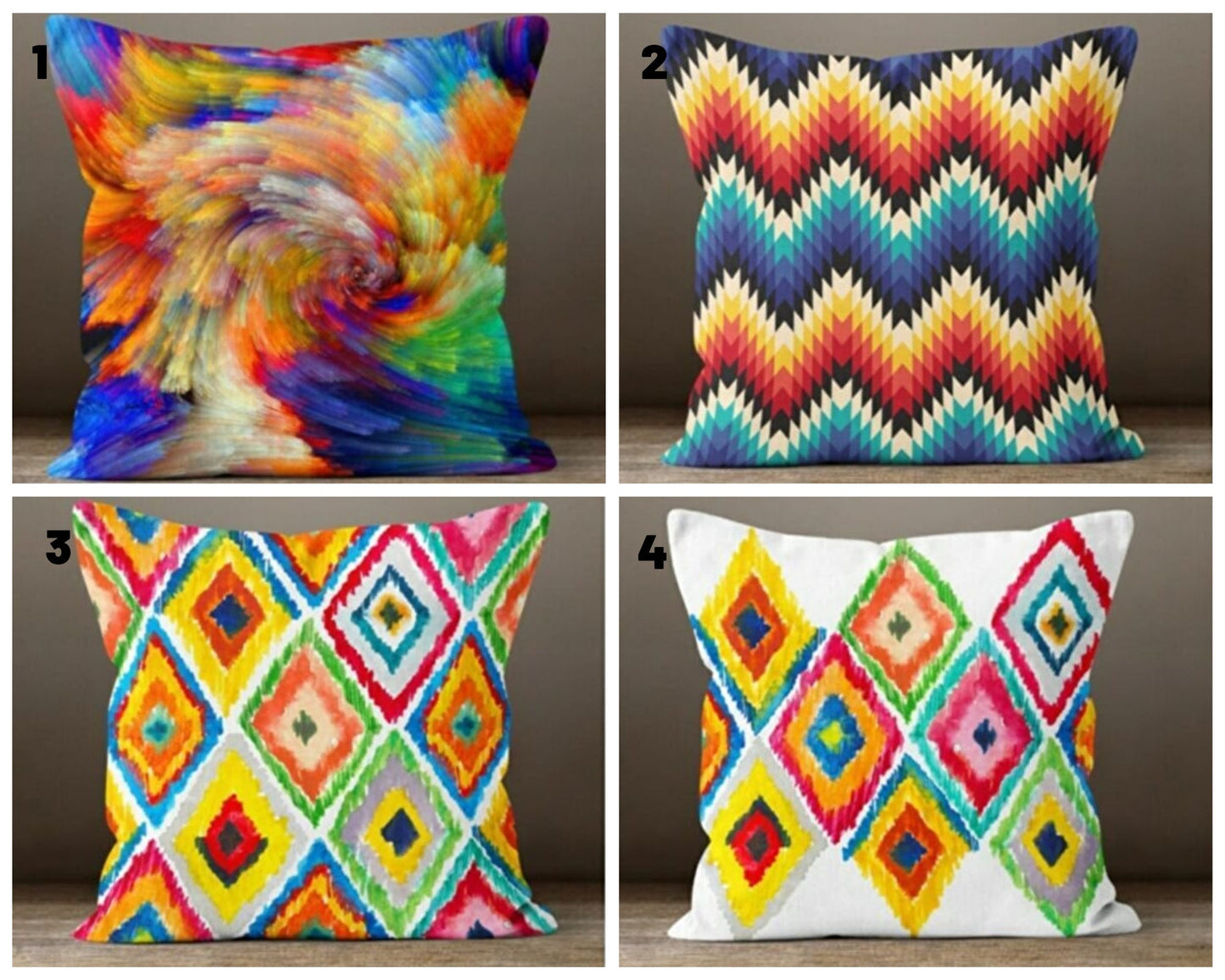 Geometric Colorful Cushion Cover Abstract Throw Cushion Case