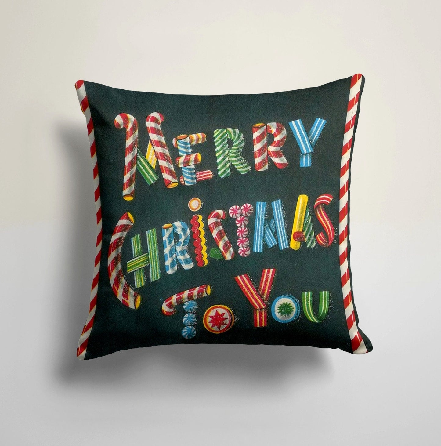 Green and Red Christmas Trees Cushion Cover, Red Winter Homes