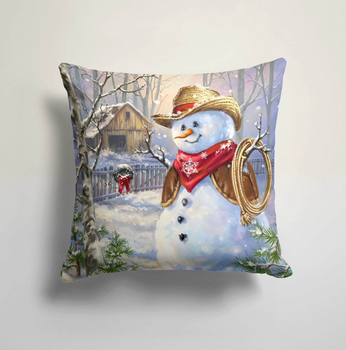 Snowman Printed Christmas&Noel Cushion Covers
