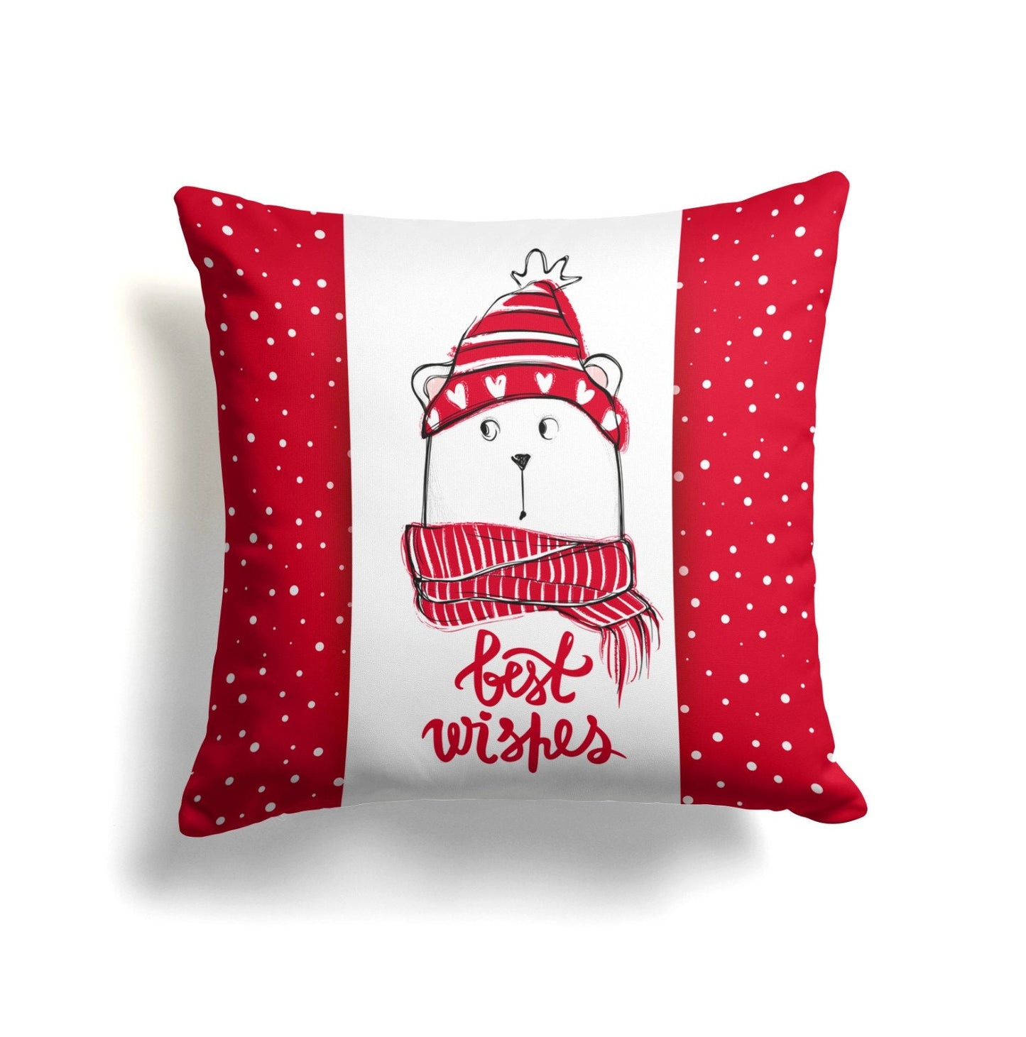Christmas Winter Themed Deer Pattern Cushion Cover