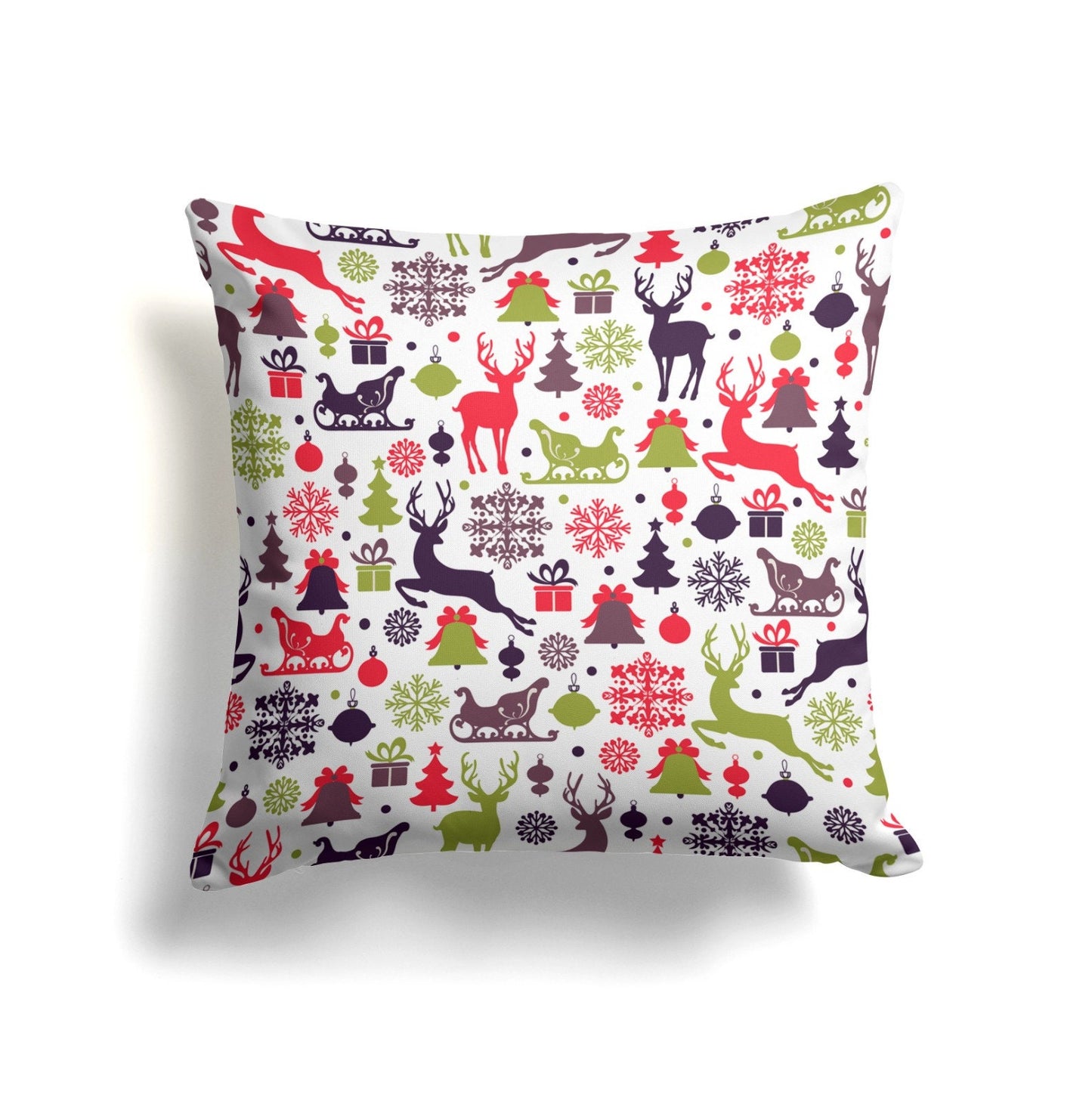 Christmas Winter Themed Deer Pattern Cushion Cover