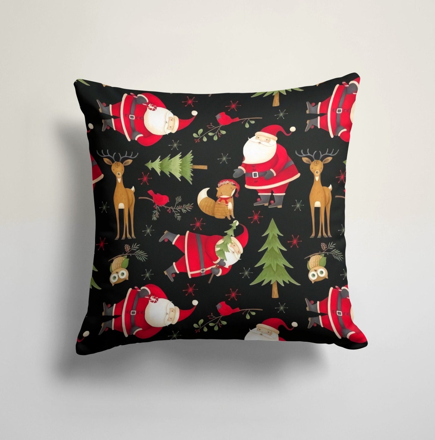 Santa Claus Christmas Joy Xmas Decorative Cushion Cover