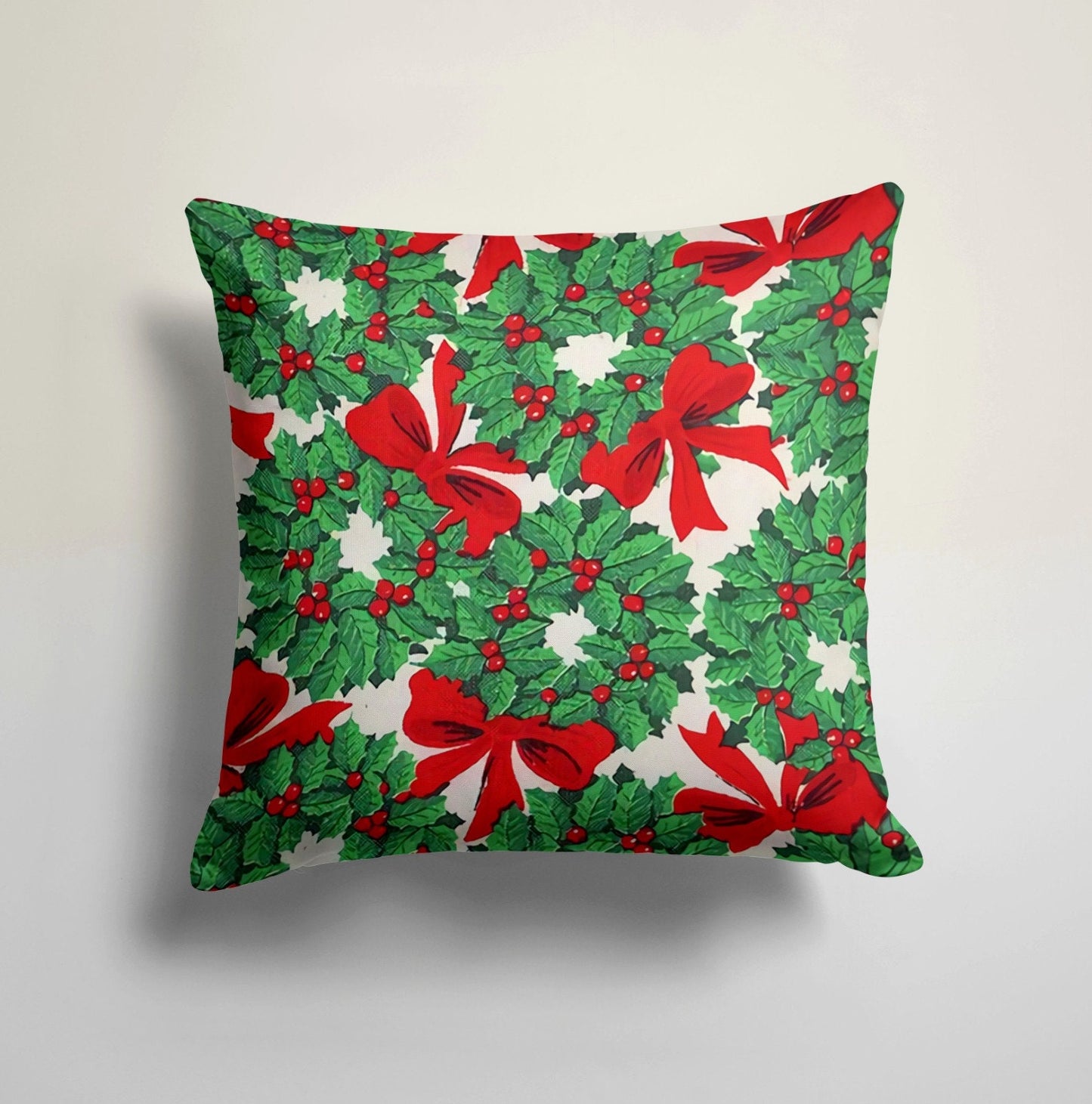 Flower Wreath Christmas Bell Cushion Cover