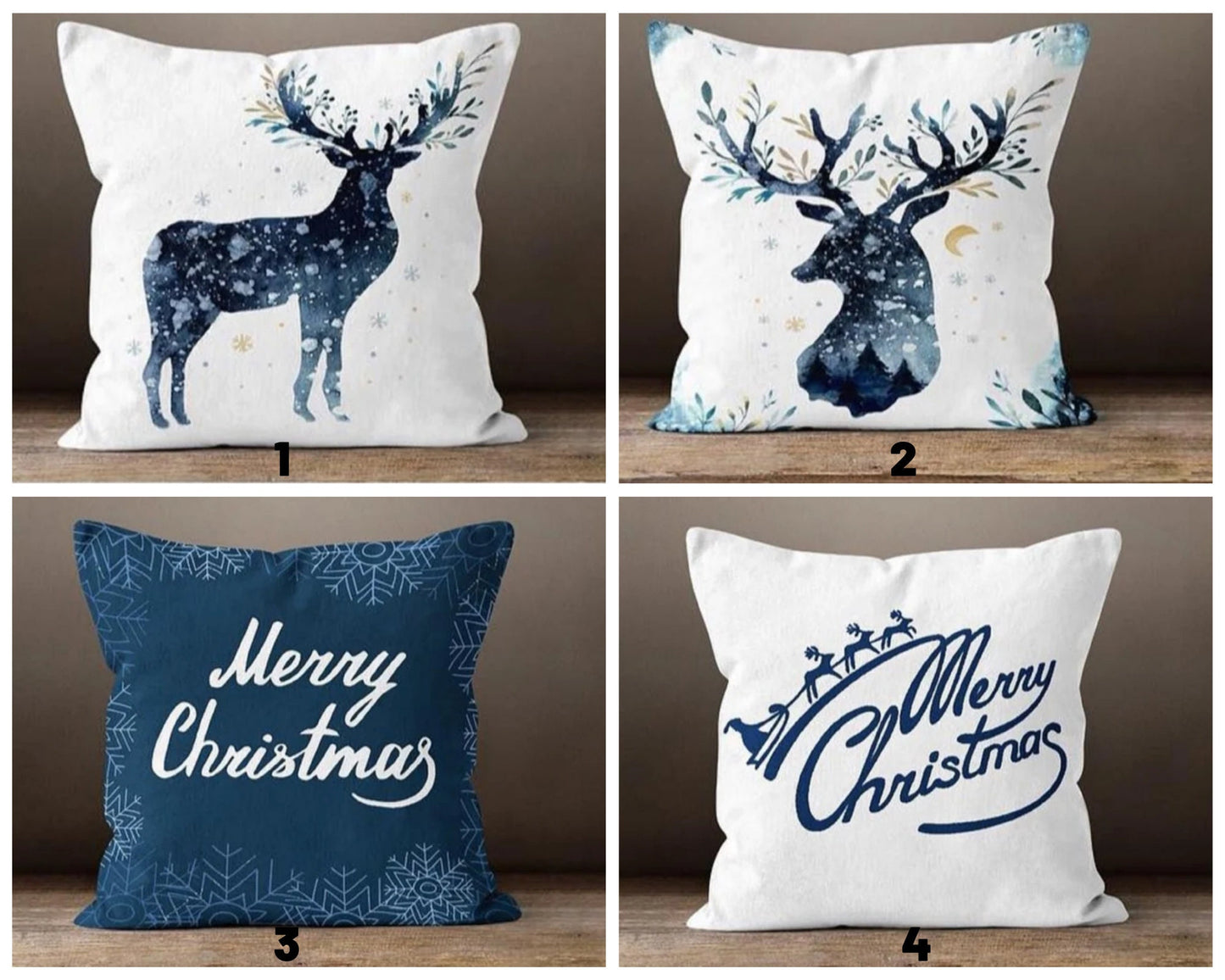 Christmas Reindeer and Stag Cushion Covers