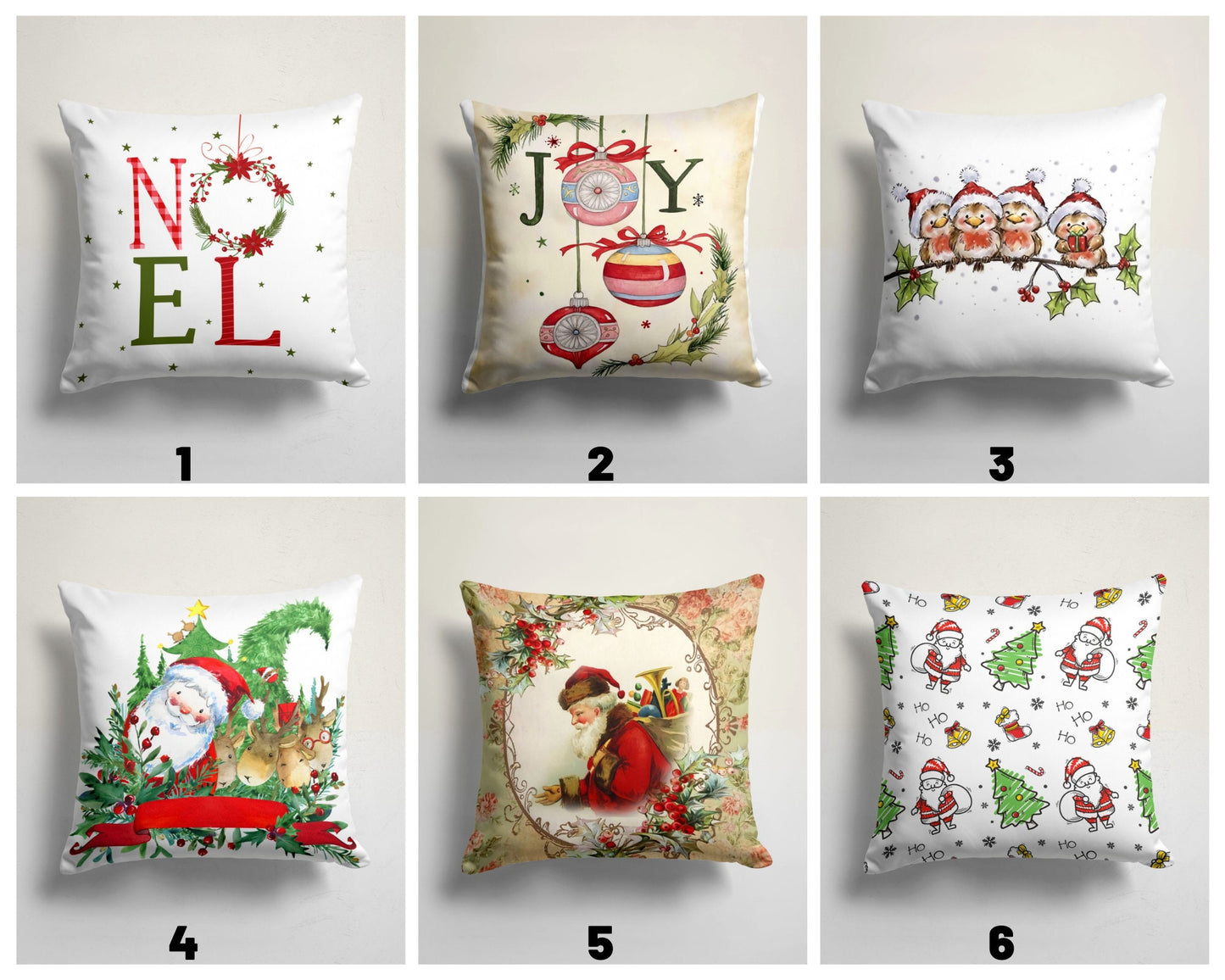Noel Santa Claus Christmas Cushion Cover
