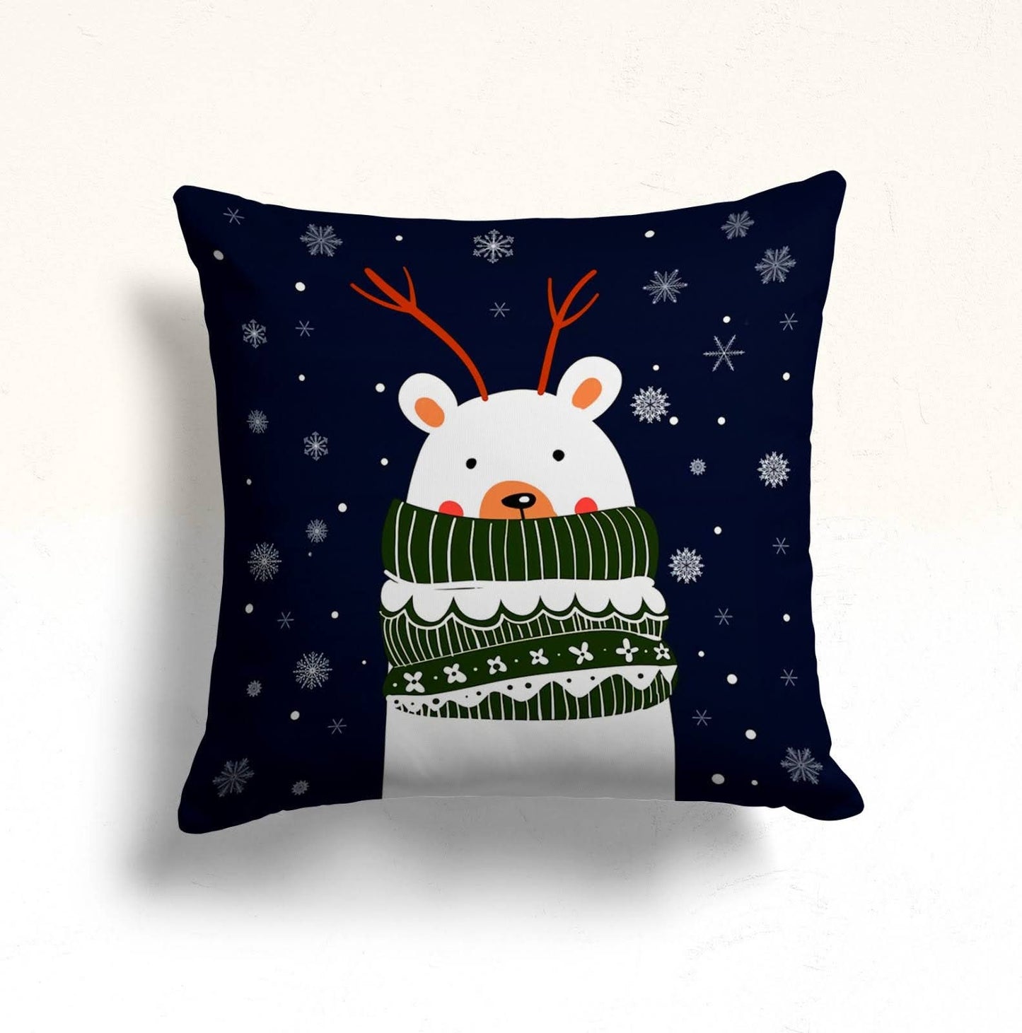 Santa Gift Bags Winter Theme Christmas Cushion Cover