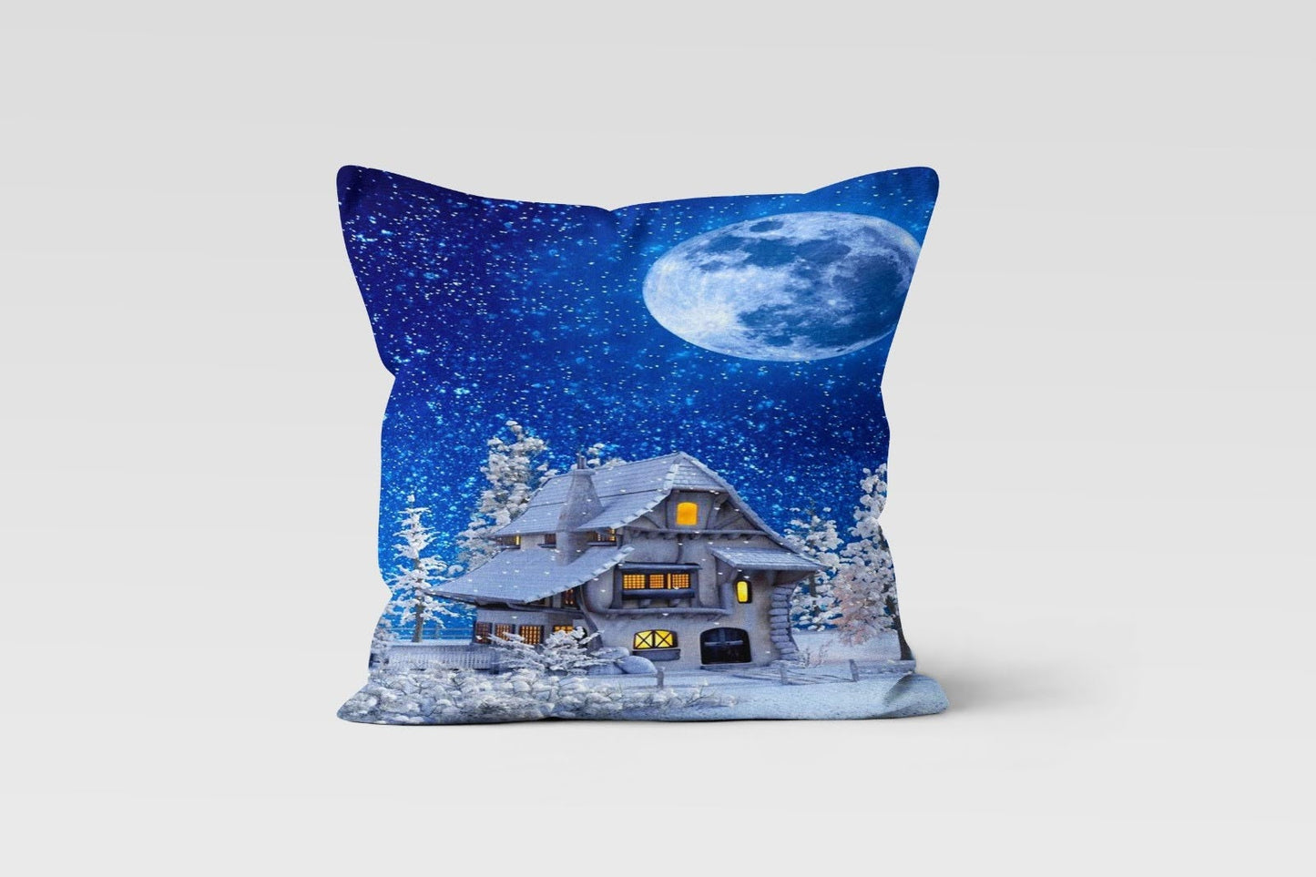 Santa Gift Bags Winter Theme Christmas Cushion Cover