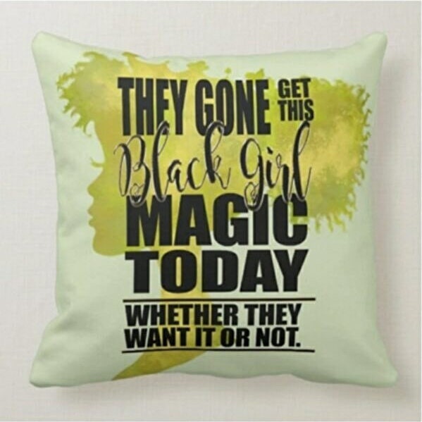 Black Girl Magic Cushion Cover, Confident and Bold Home Decor