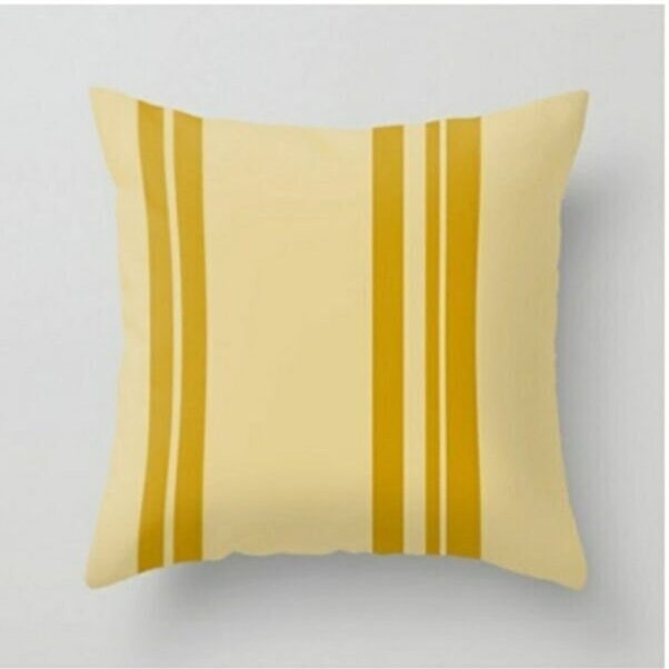 Abstract Green and Yellow Flower Cushion Cover