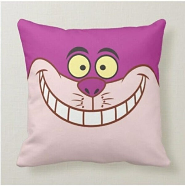 Pink Cartoon Cat Cushion Cover, Polka Dots Design