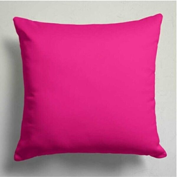 Bold Pink and Green Flowers on Dark Gray Cushion Cover