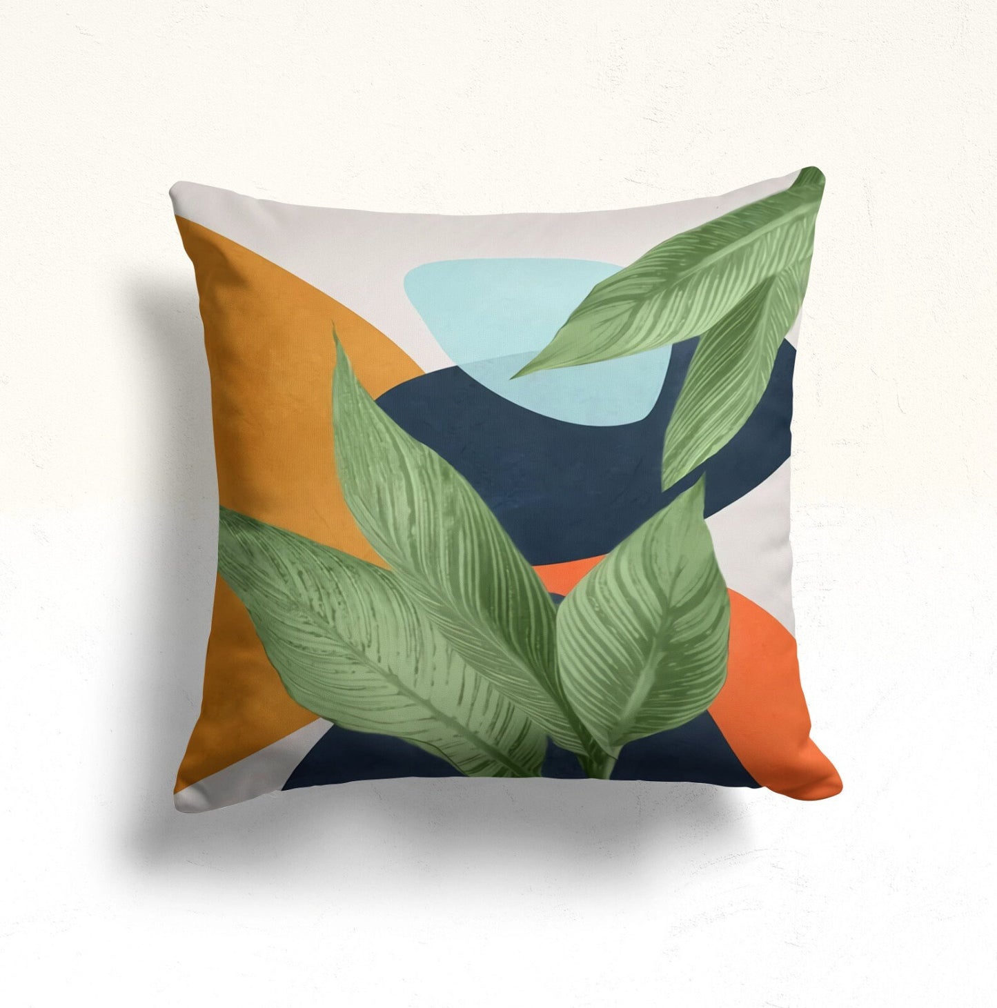 Abstract Monstera Cushion Cover Boho Flower Cushion Case