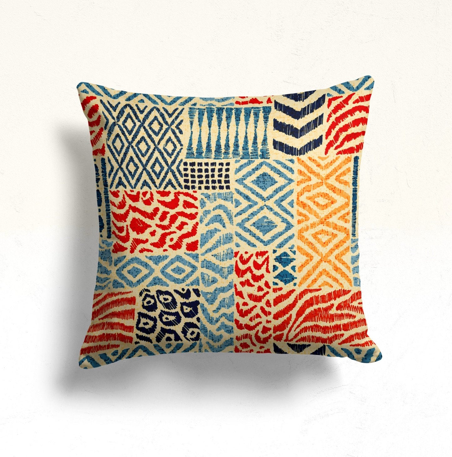 Retro Terracotta Mid Century Modern Geometric Cushion Cover