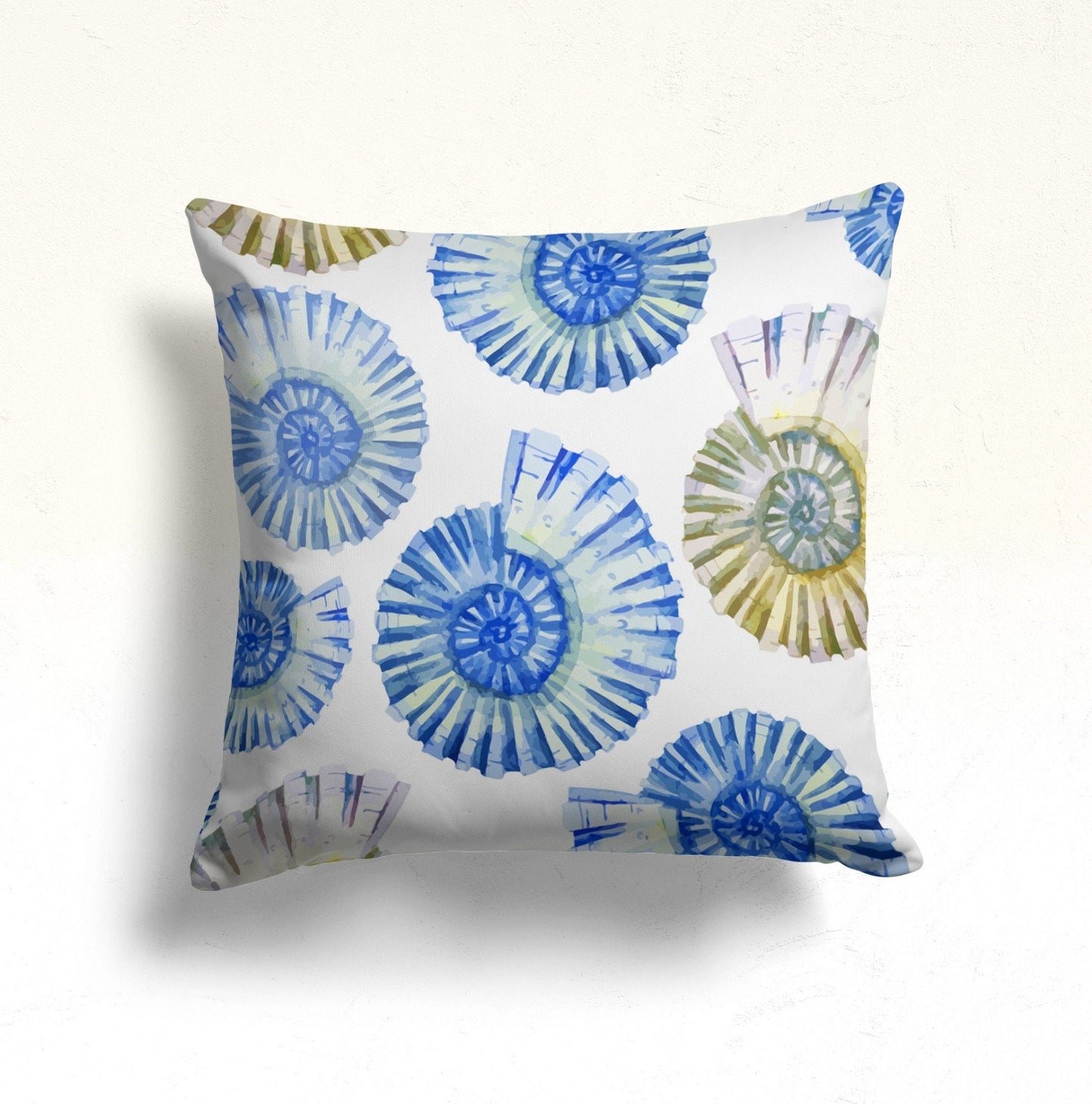 Blue Modern Paint Effect Cushion Cover