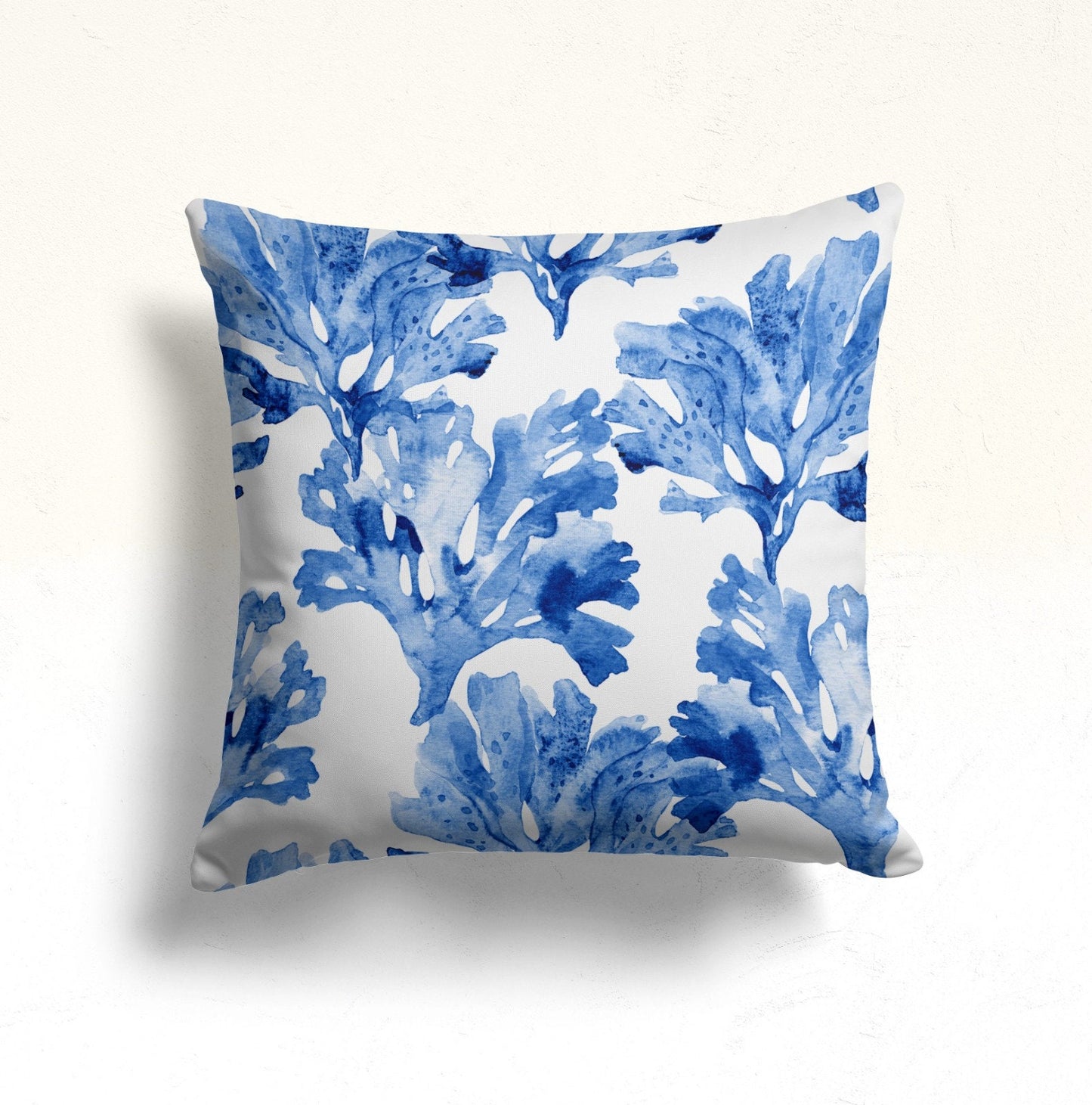 Blue Modern Paint Effect Cushion Cover