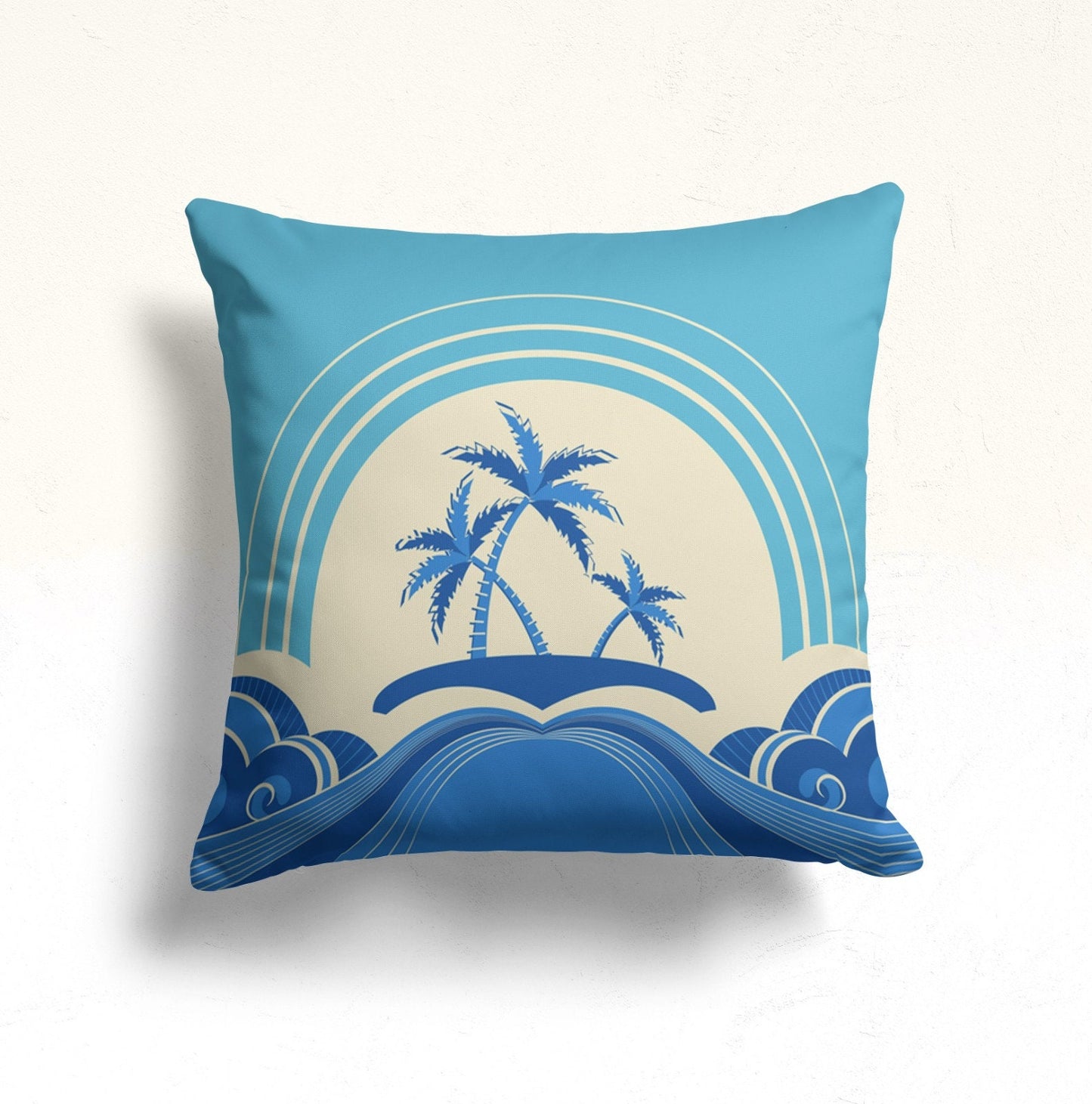 Summer View Landscape Sunshine Printed Cushion Cover
