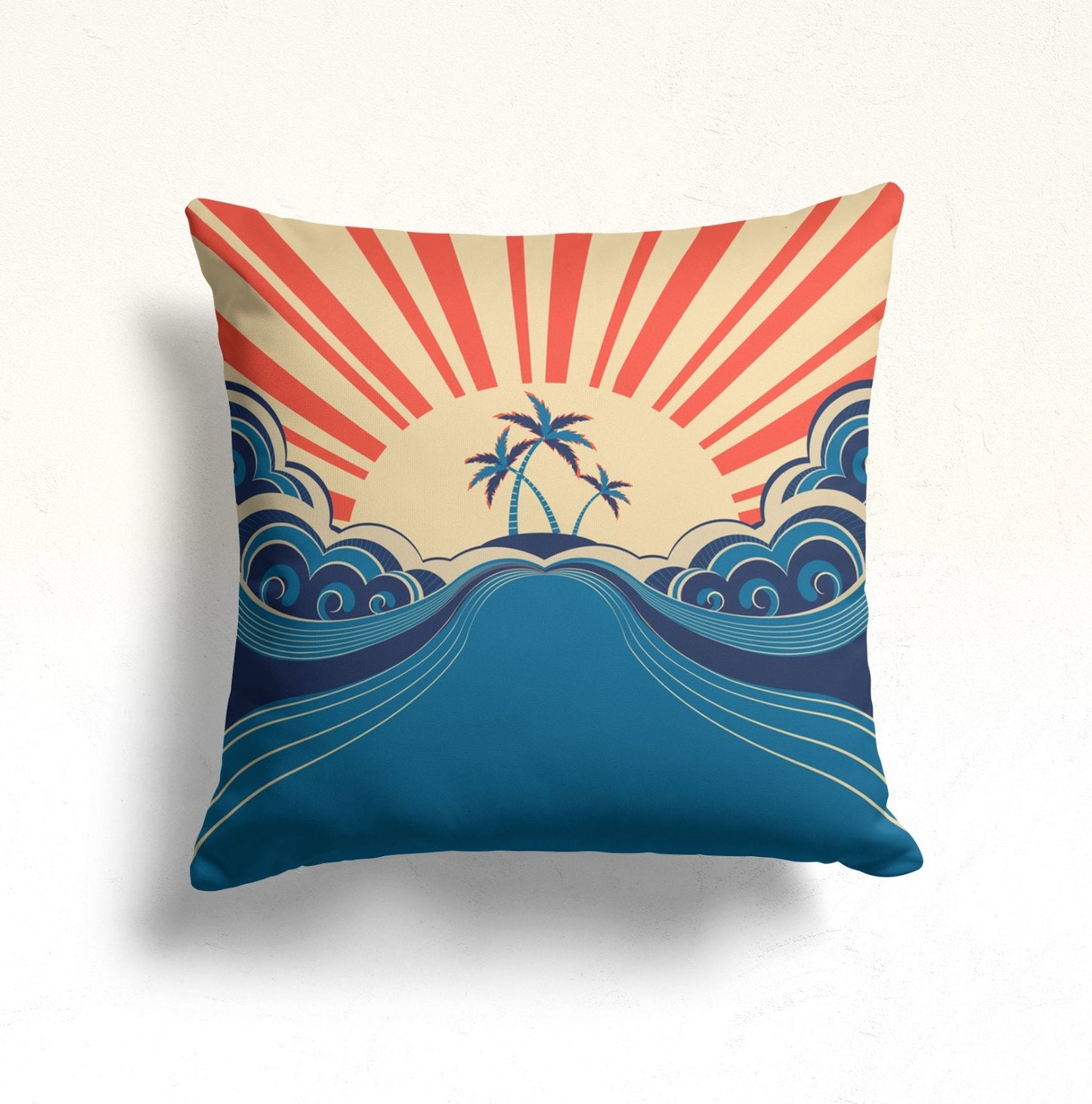 Summer View Landscape Sunshine Printed Cushion Cover