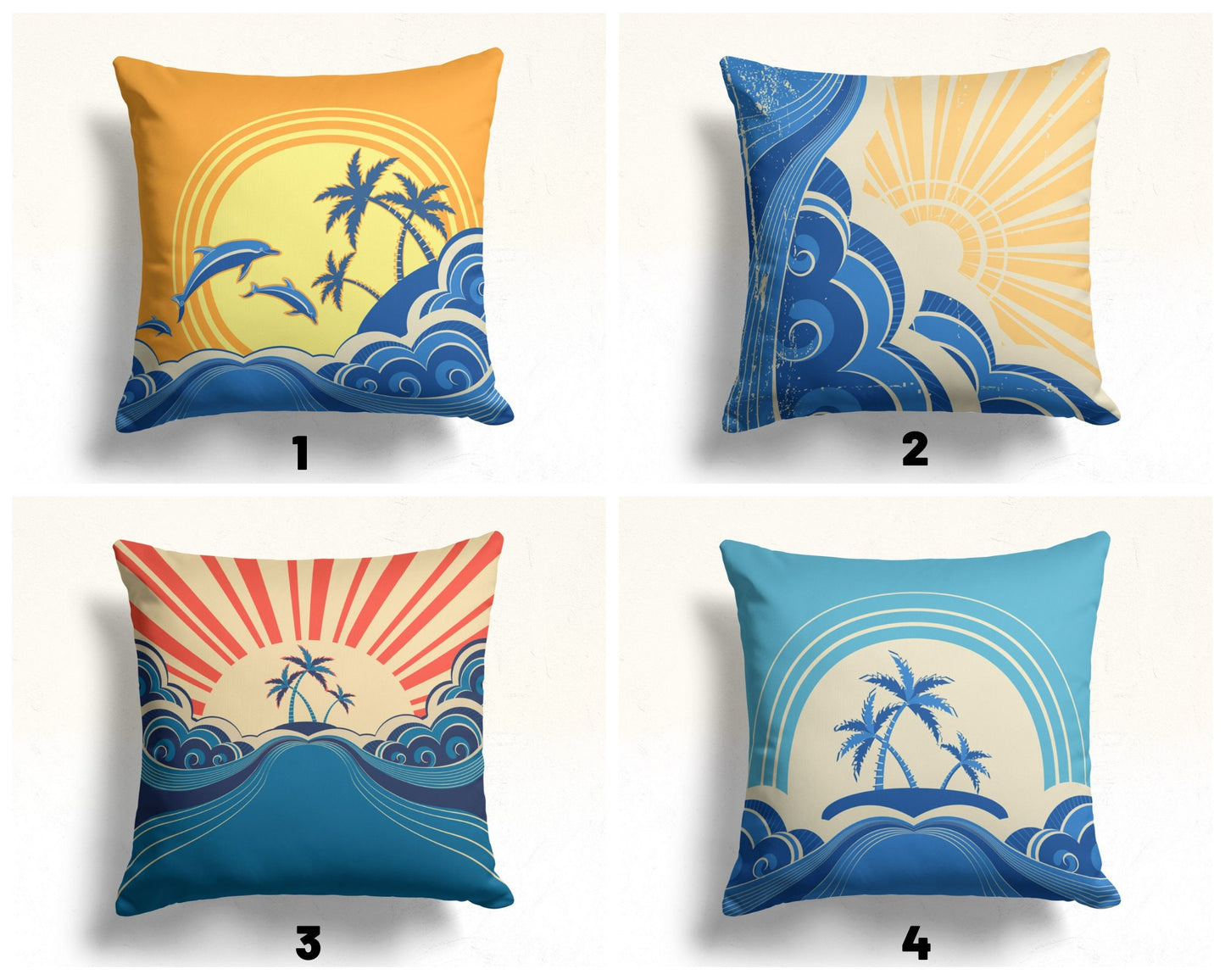 Summer View Landscape Sunshine Printed Cushion Cover