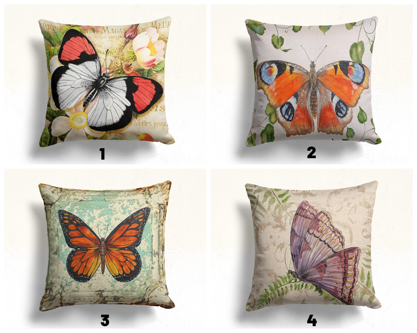 Butterfly Cushion Cover Cute Animal Cushion Farmhouse Decor