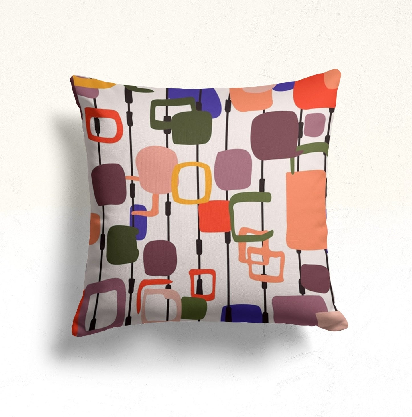 Boho Minimalist Multicolour Modern Cushion Cover