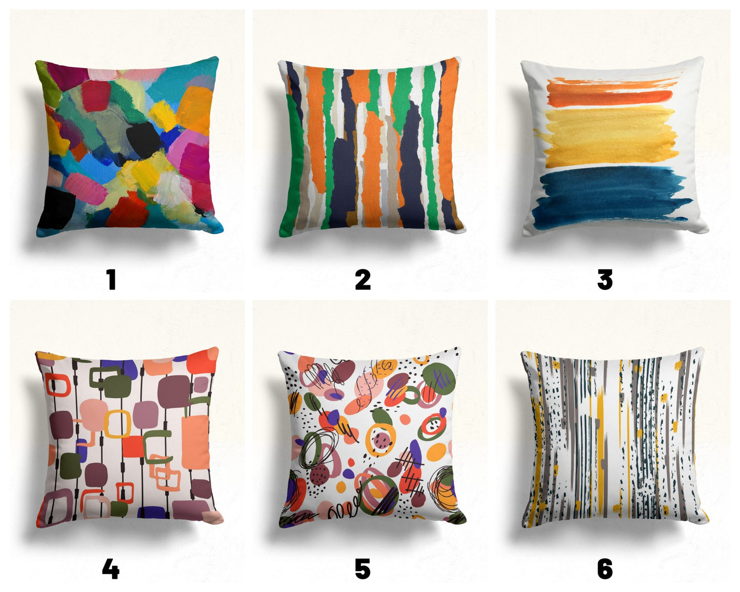 Boho Minimalist Multicolour Modern Cushion Cover