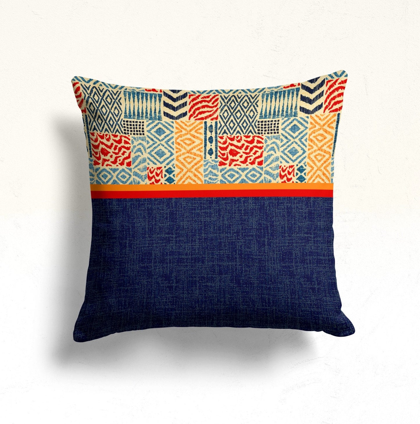 Retro Terracotta Mid Century Modern Geometric Cushion Cover