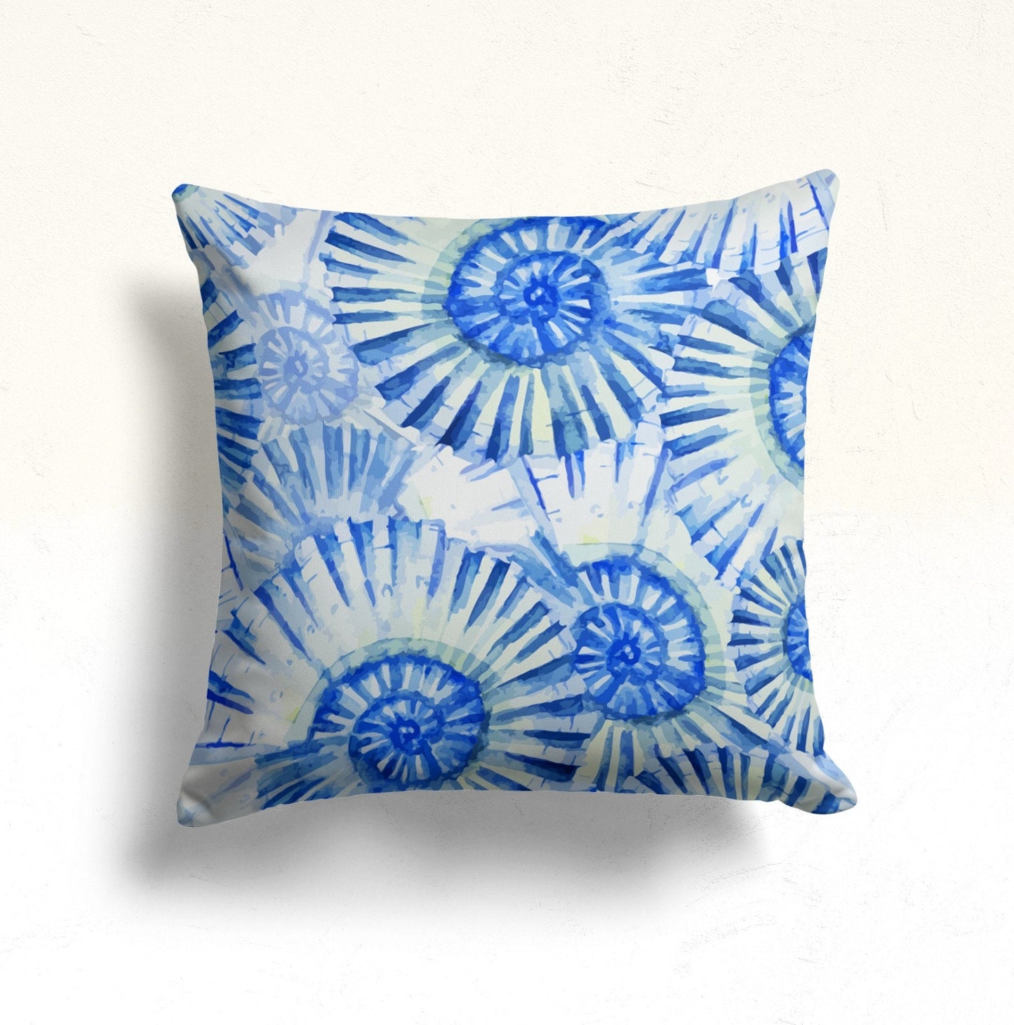 Blue Modern Paint Effect Cushion Cover