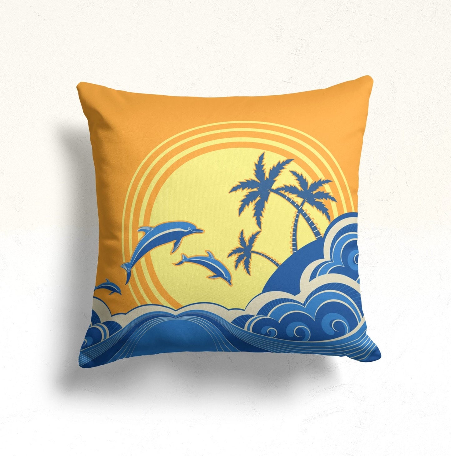 Summer View Landscape Sunshine Printed Cushion Cover