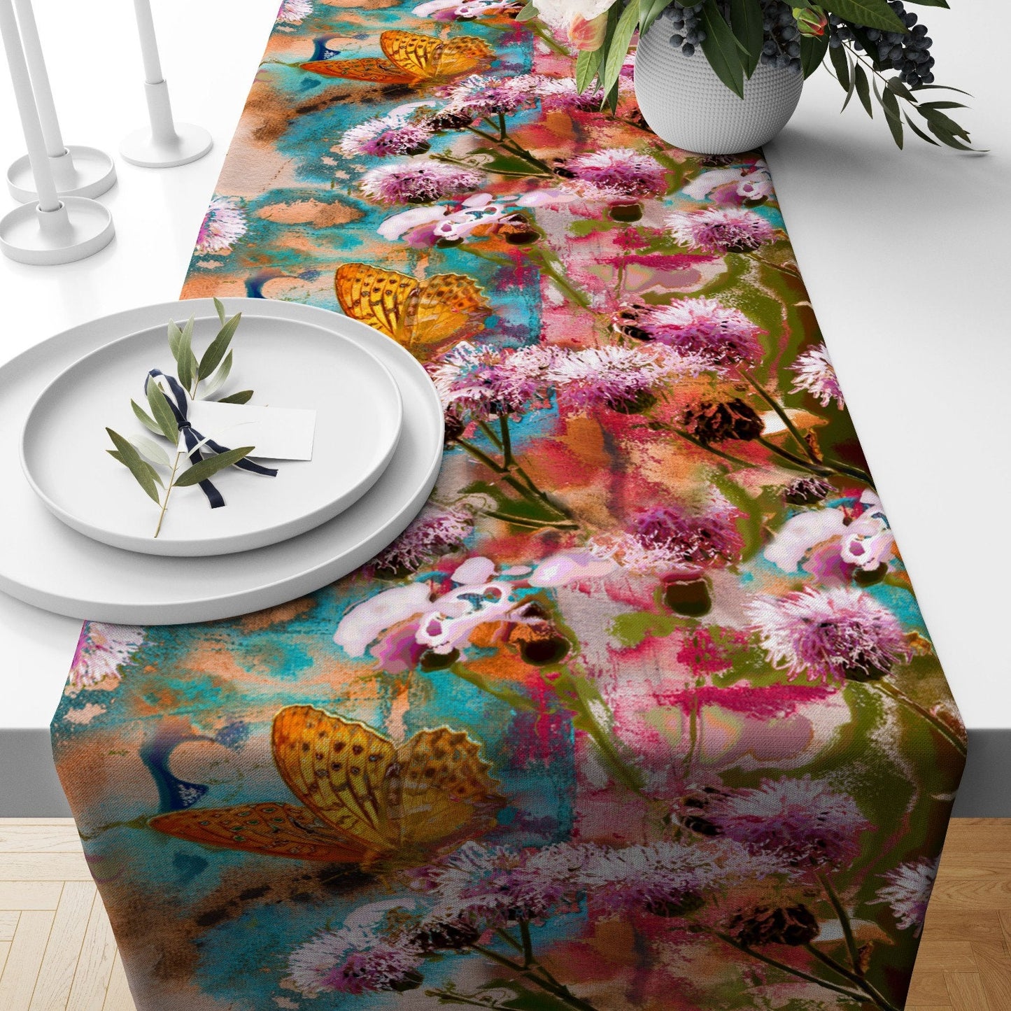 Exotic Multicolour Floral Table Runner