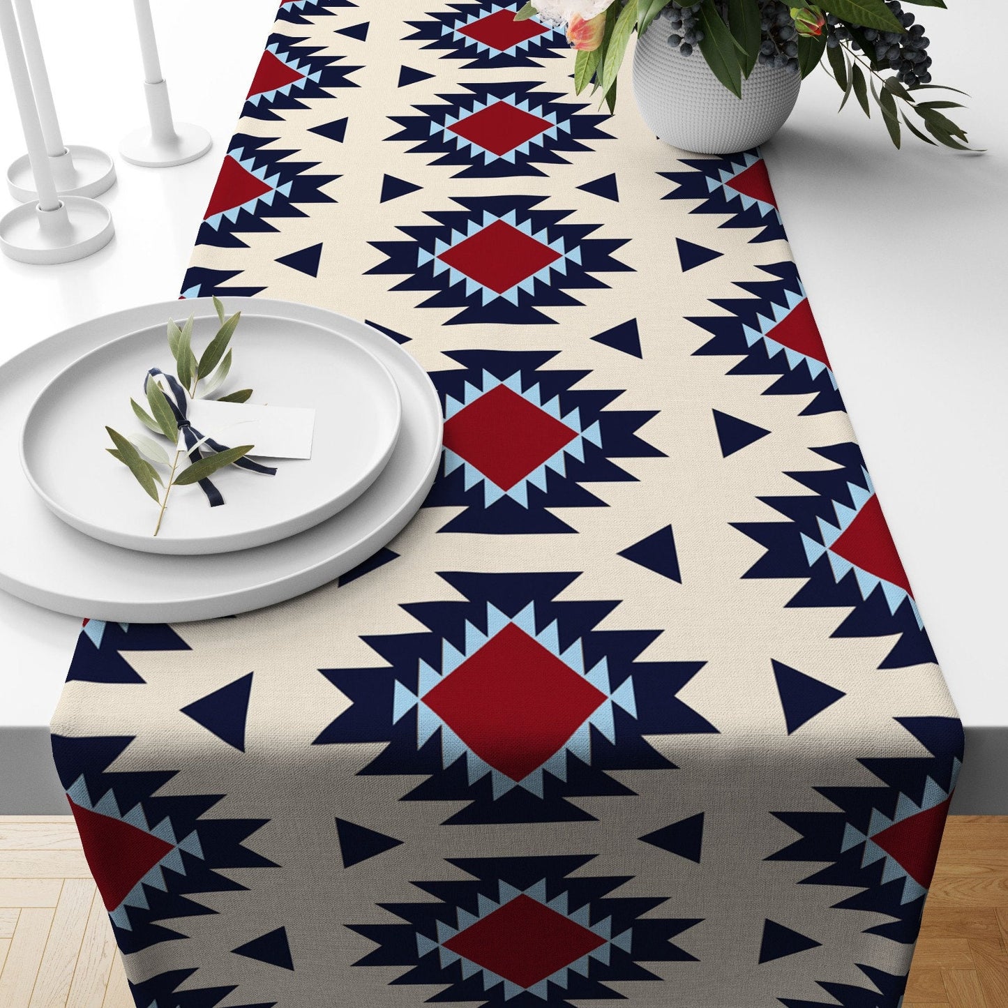 Turkish Kilim Table Runner Authentic Ethnic Table Decoration