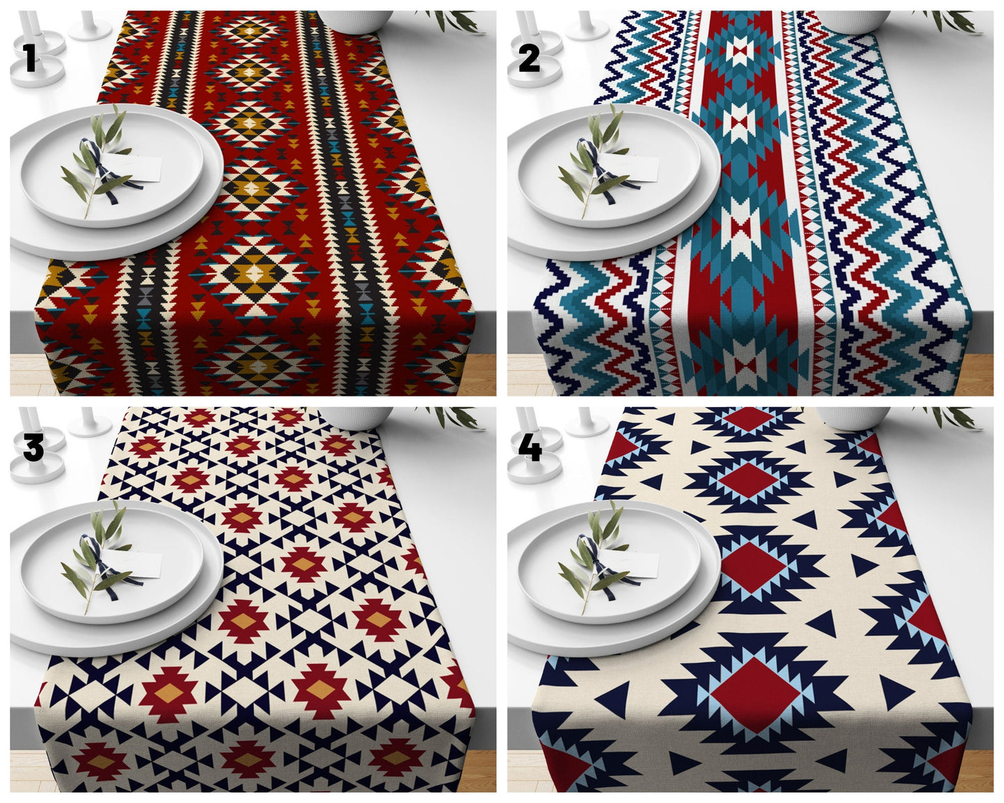 Turkish Kilim Table Runner Authentic Ethnic Table Decoration