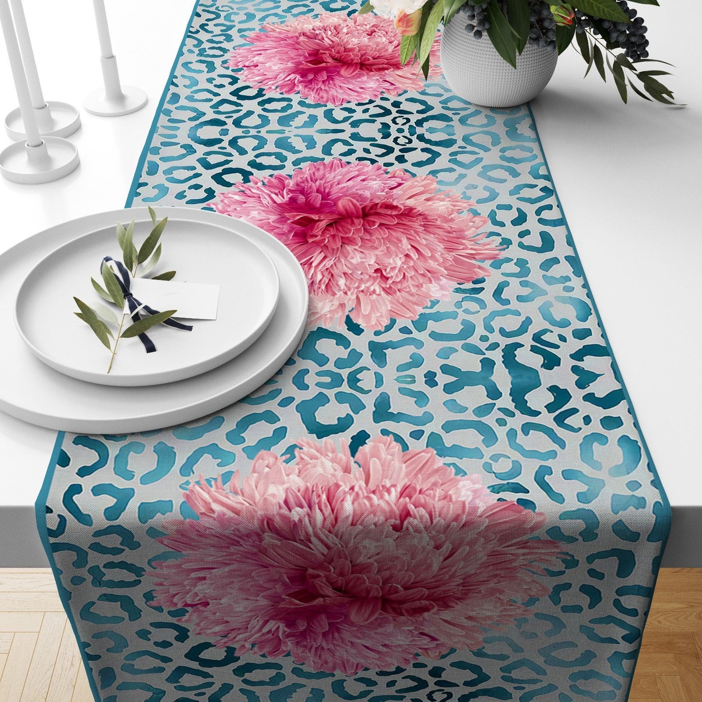 Floral Lavender Tapestry Pattern Table Runner