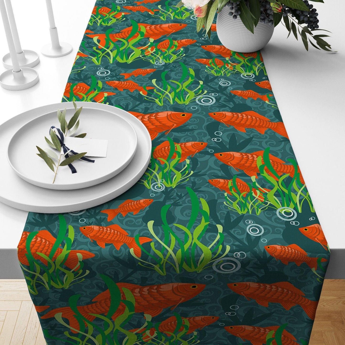 Exotic Multicolour Floral Table Runner