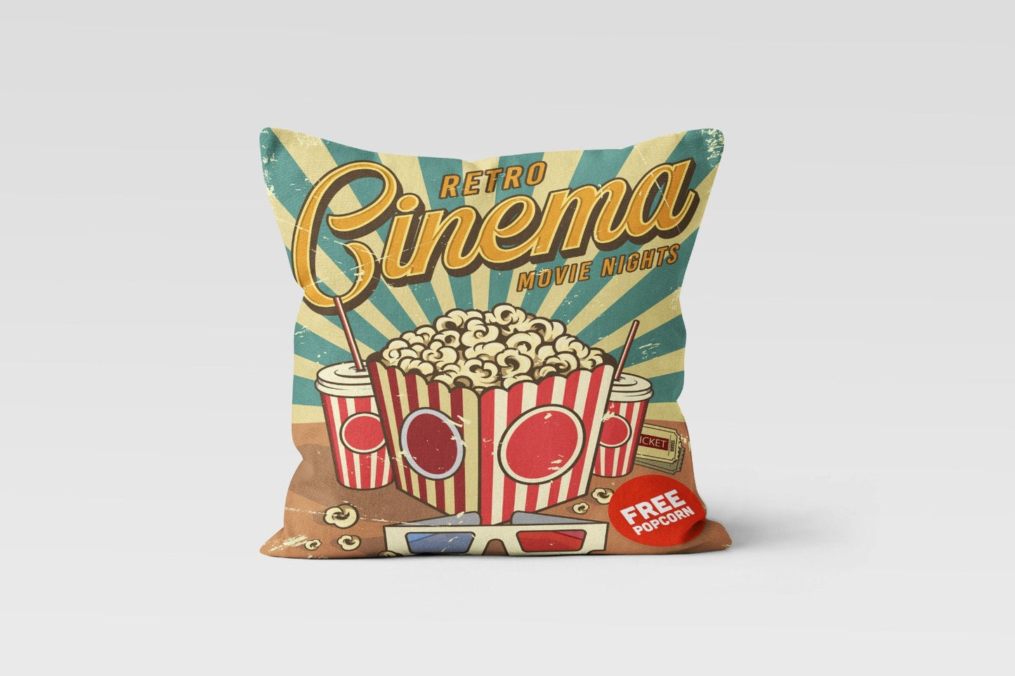 Cinema Movie Night Film Themed Home Theatre Cushion Cover