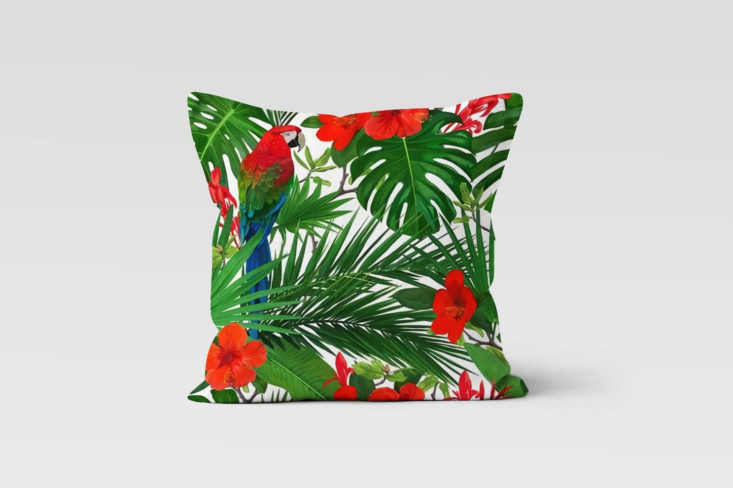 Palm Leaves Monstera & Parrot Botanical Cushion Covers