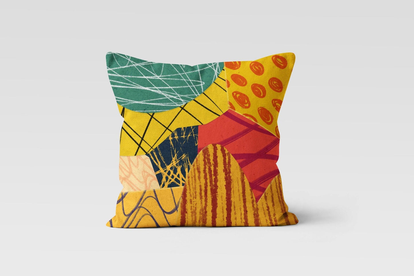 African Dance Cushion Cover Authentic Motif Ethnic Cushion Case