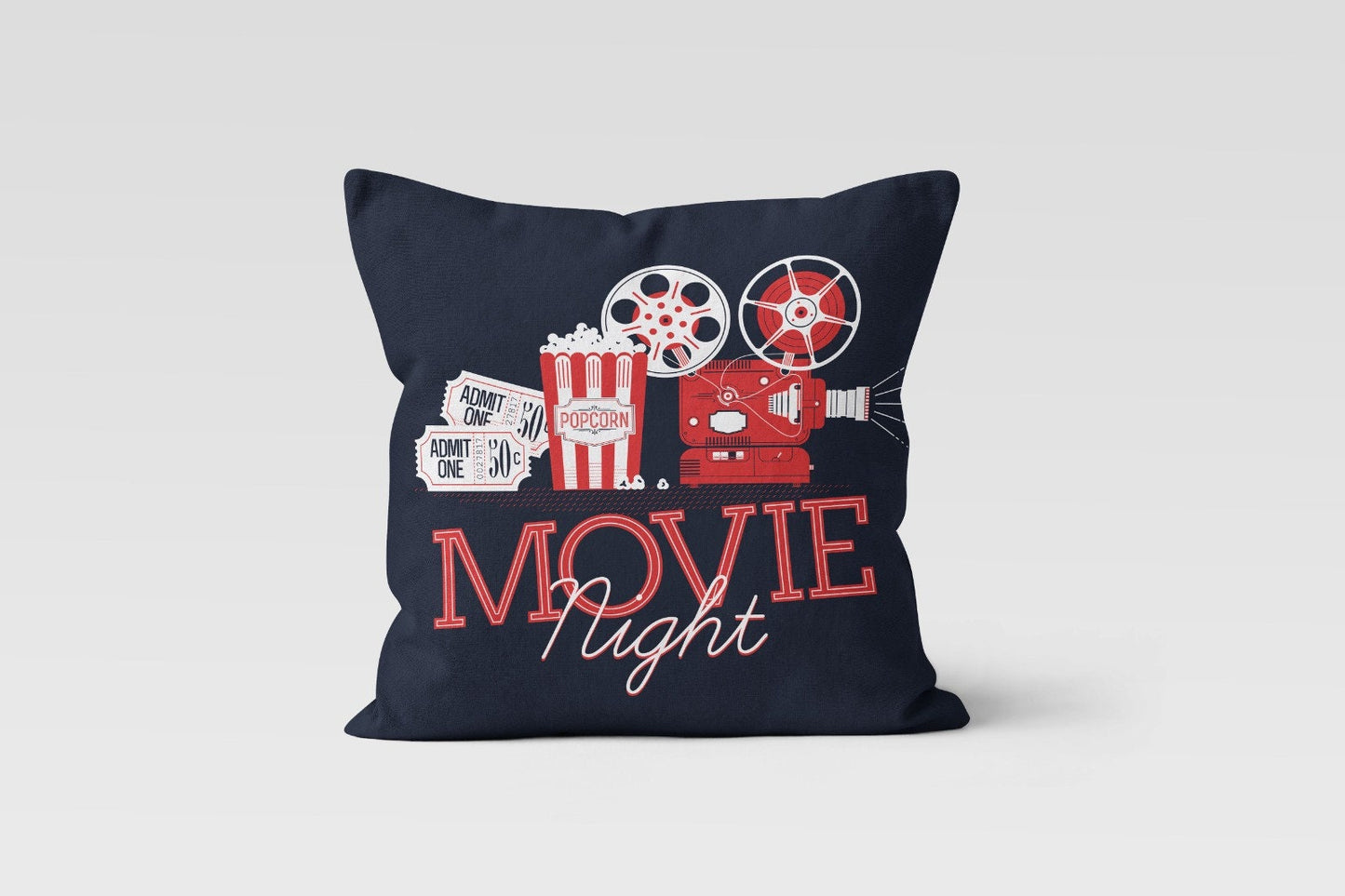 Cinema Movie Night Film Themed Home Theatre Cushion Cover