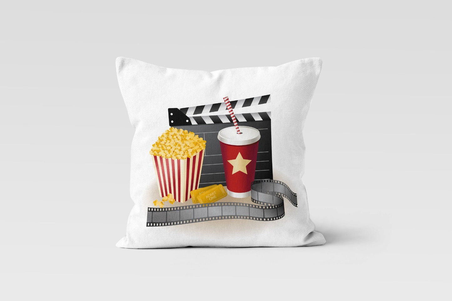 Cinema Movie Night Film Themed Home Theatre Cushion Cover