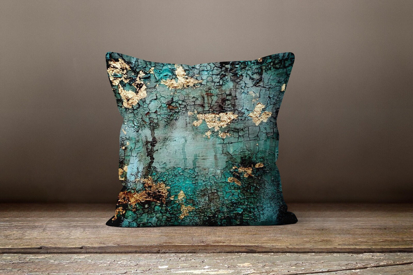 Turquoise Modern Boho Blue Abstract Cushion Cover