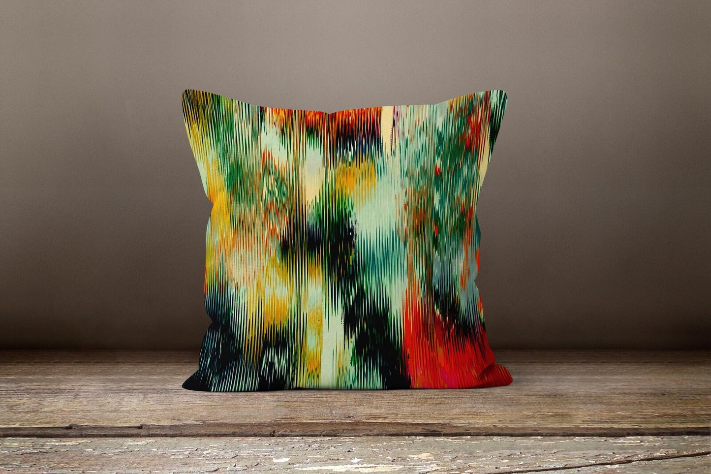 Mid Century Modern Cushion Cover Colourful Brush Cushion Case