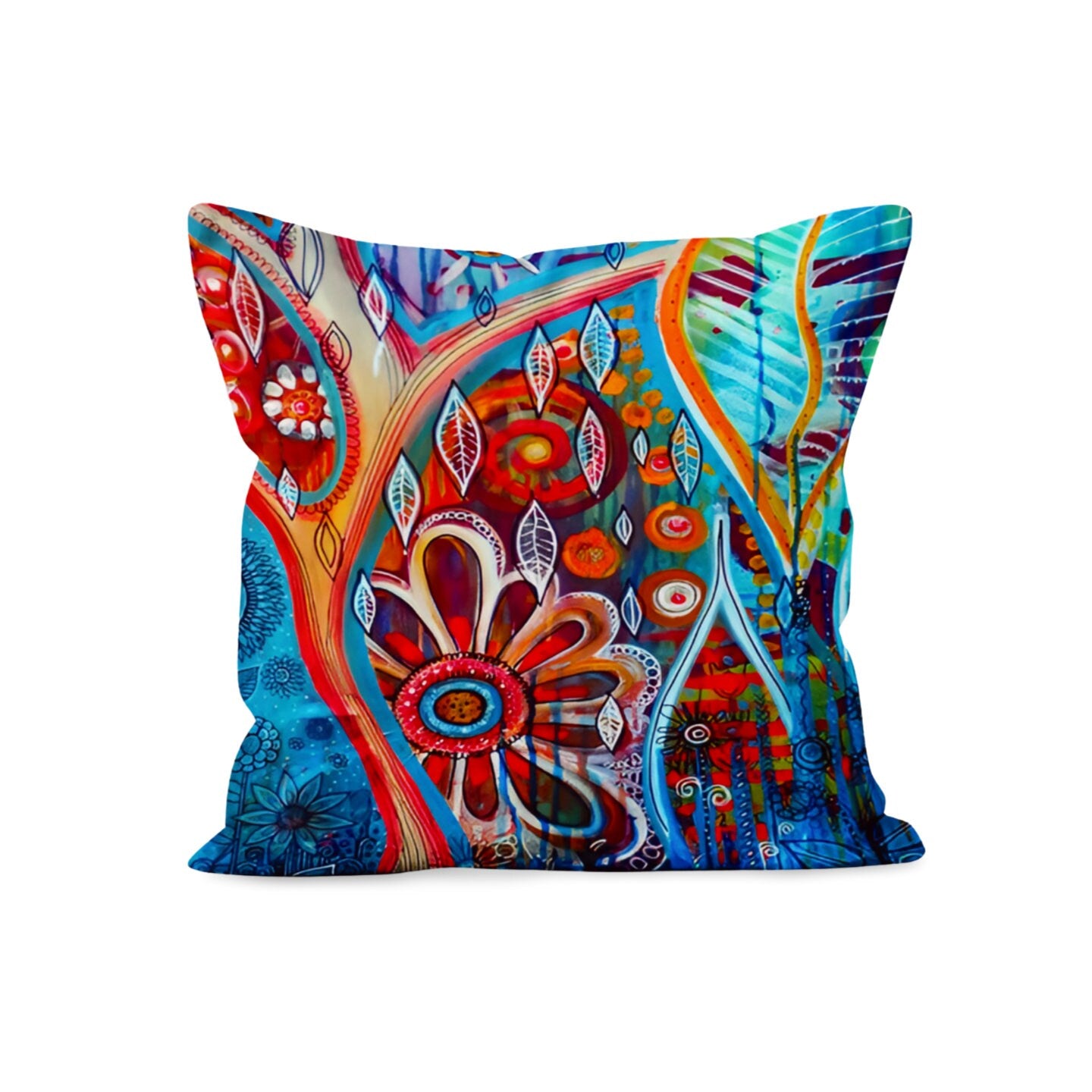 Mid Century Modern Vibrant Abstract Cushion Cover
