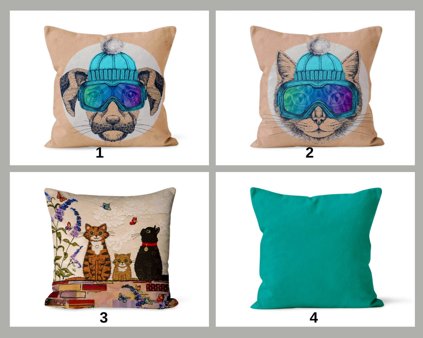 Cute Cat Cushion Cover Kitten Themed Home Decor