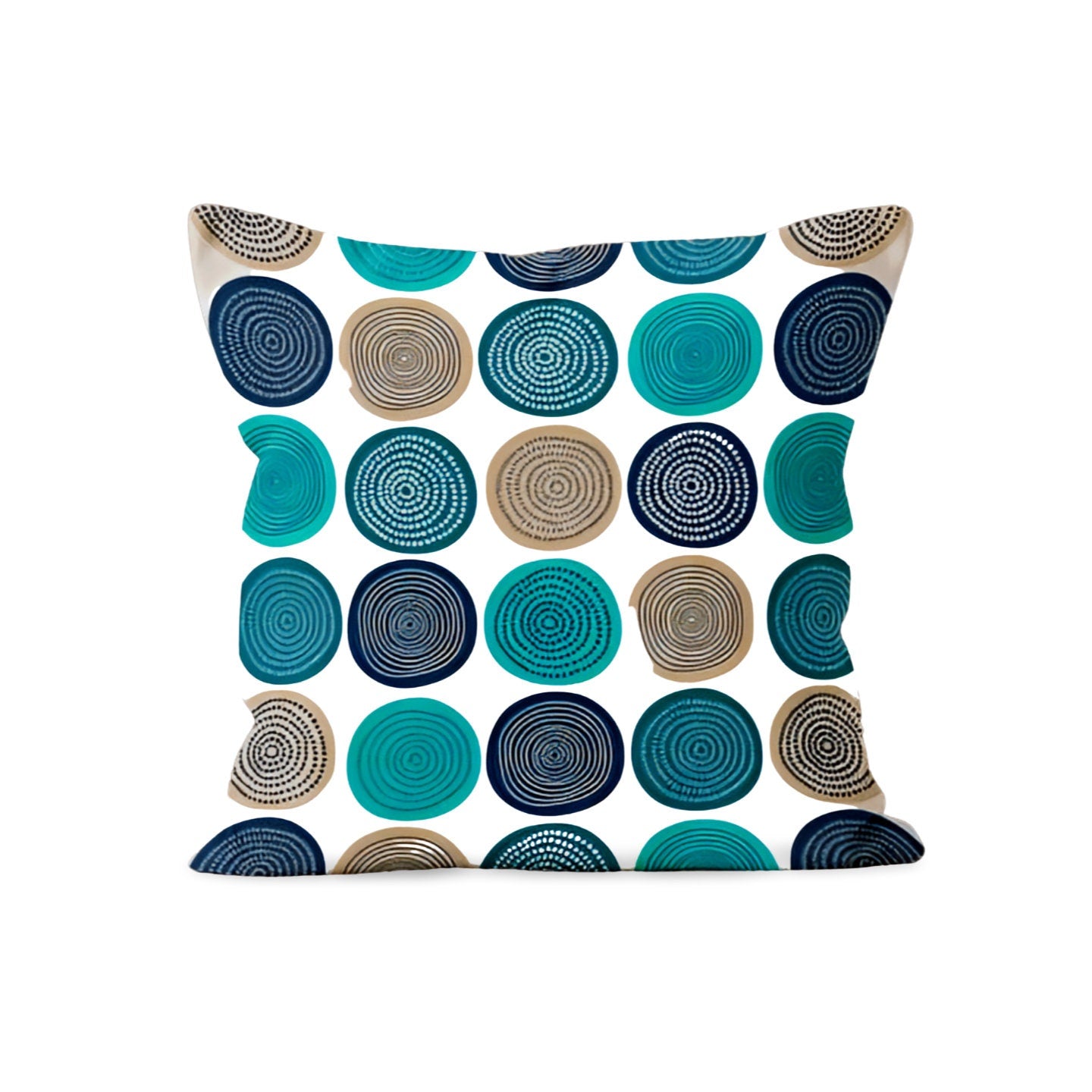 Bohemian Blue Geometric Cushion Cover