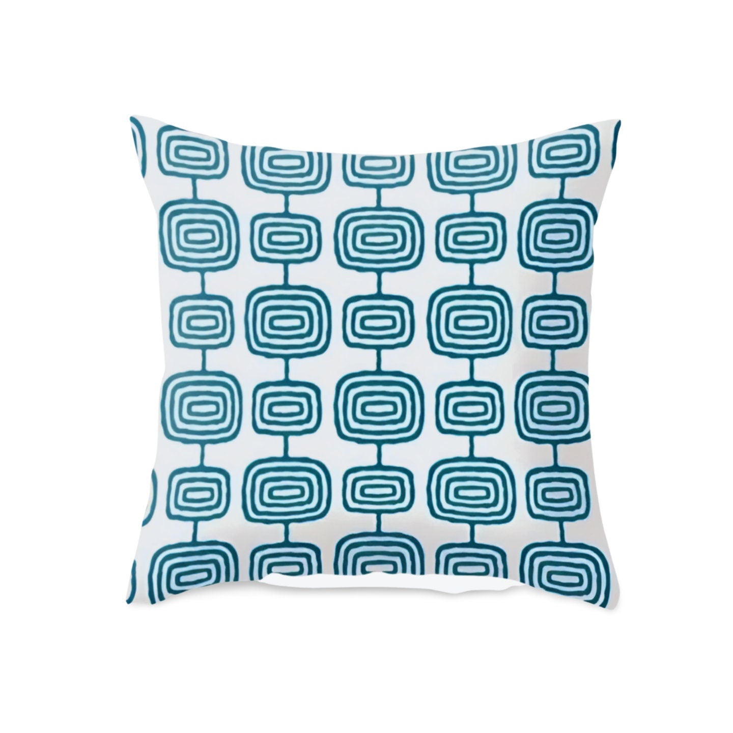 Bohemian Blue Geometric Cushion Cover