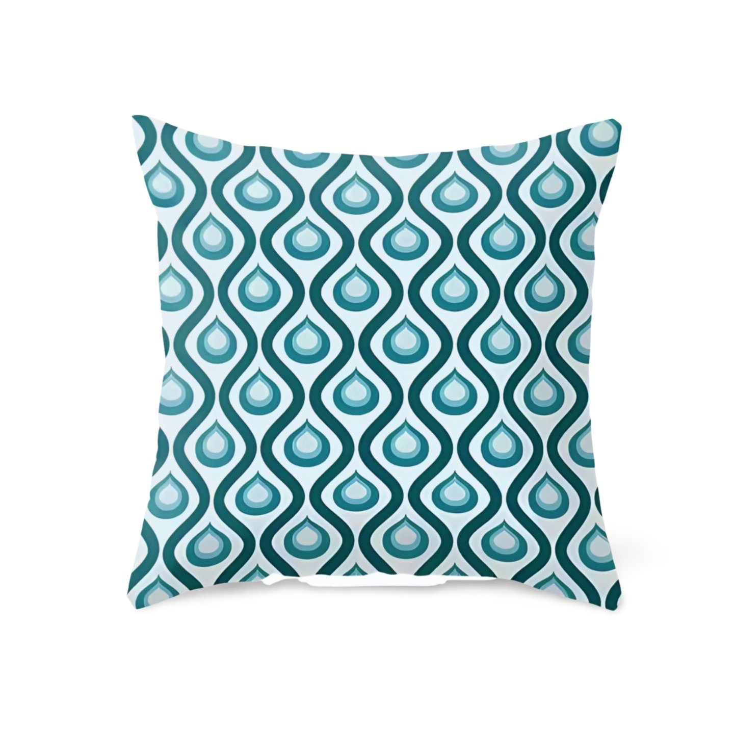 Bohemian Blue Geometric Cushion Cover