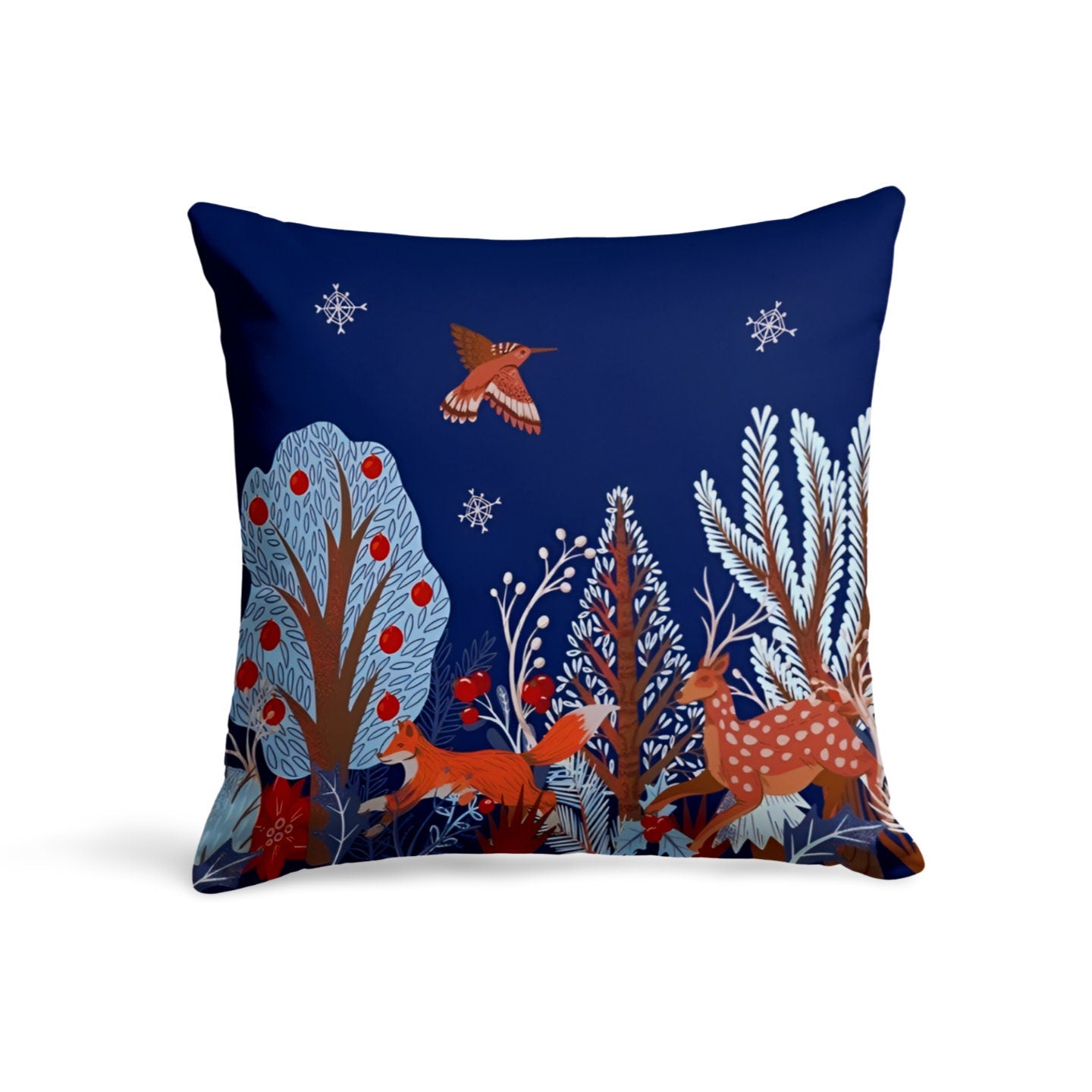 Navy Blue Modern Zebra Cushion Cover