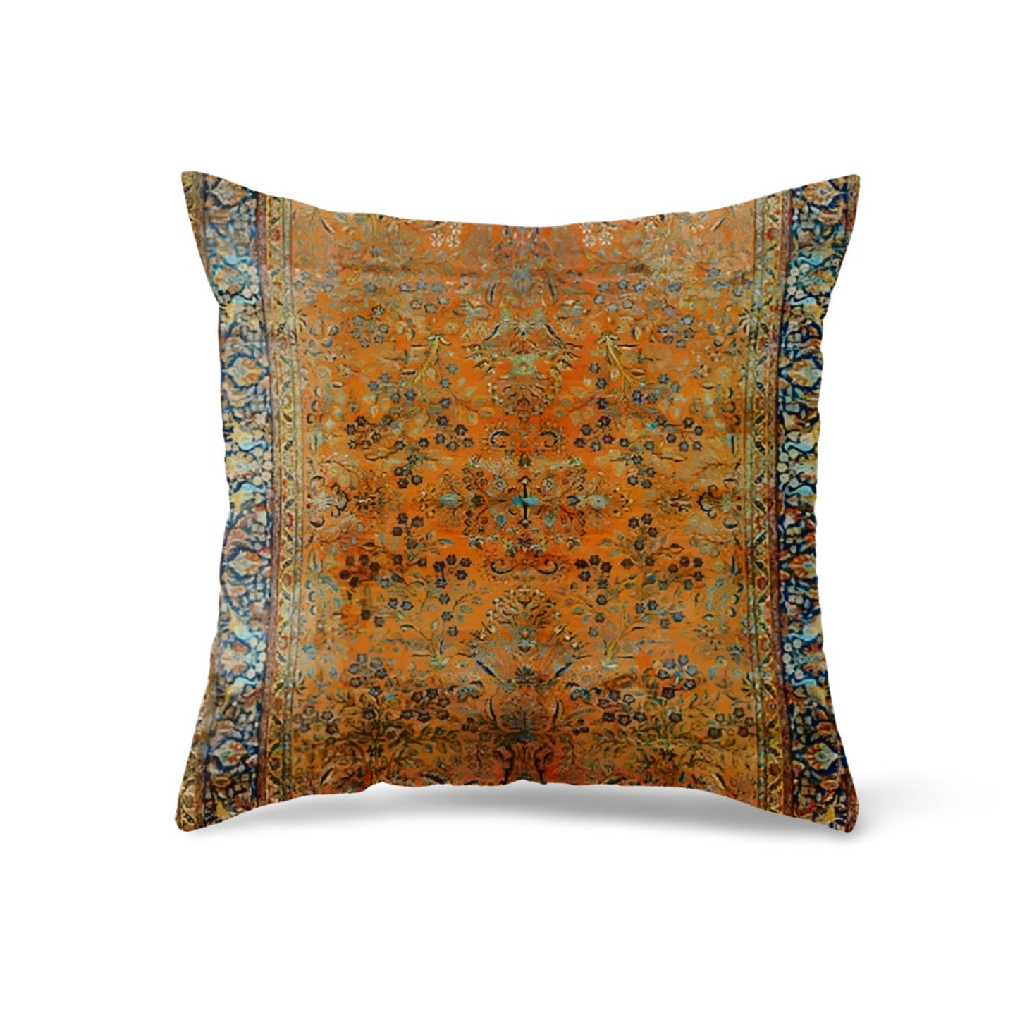 Southwestern Turkish Rug Kilim Pattern Printed Cushion Cover