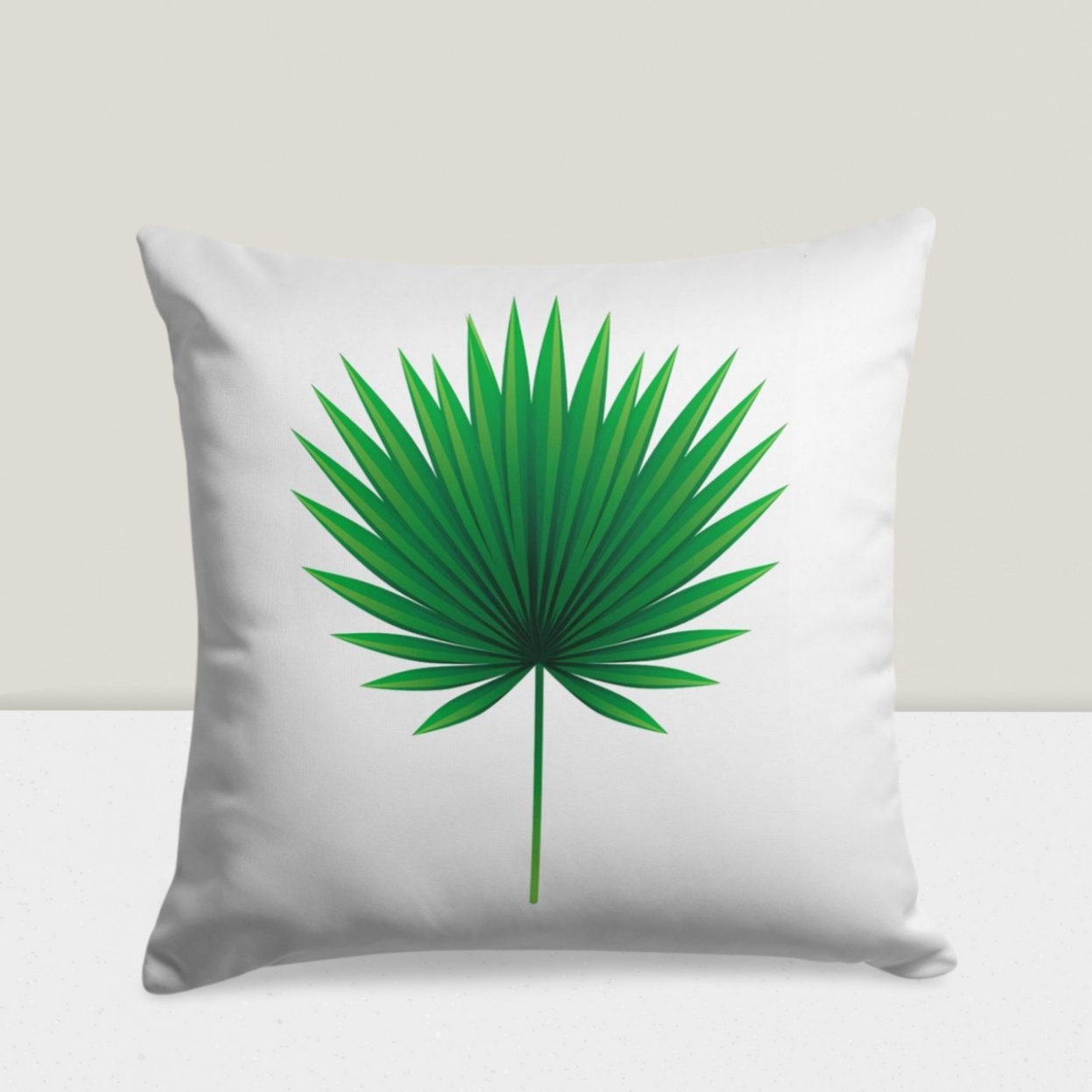 Monstera Green Palm Leaves Tropical Cushion Cover