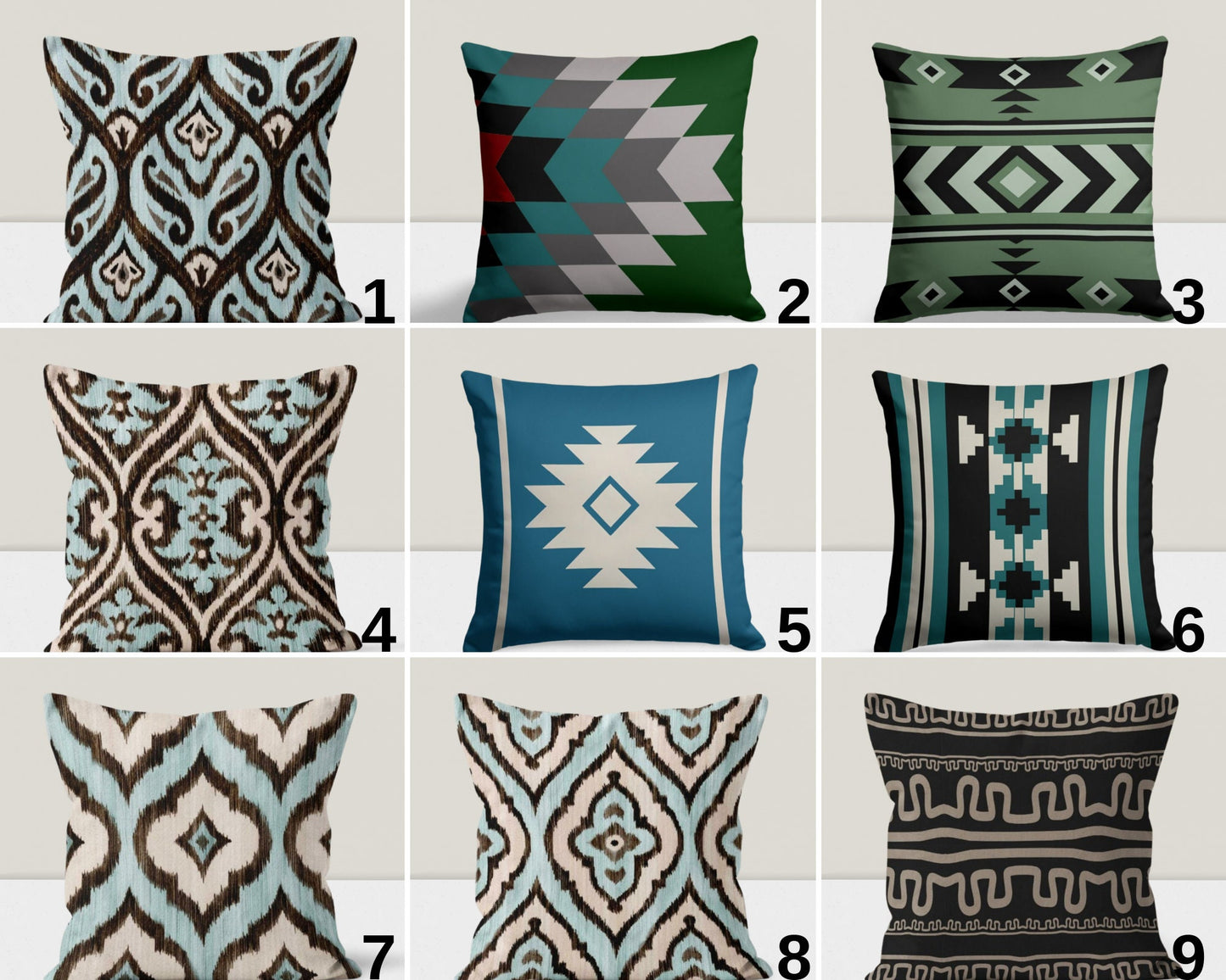 Boho Southwestern Aztec Farmhouse Turkish Kilim Cushion Cover